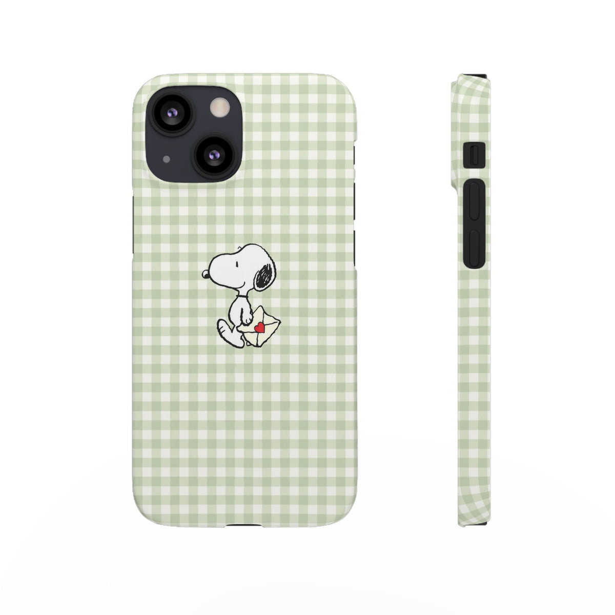 SNOOPY ZÖLD KOCKÁS SAMSUNG IPHONE TOK