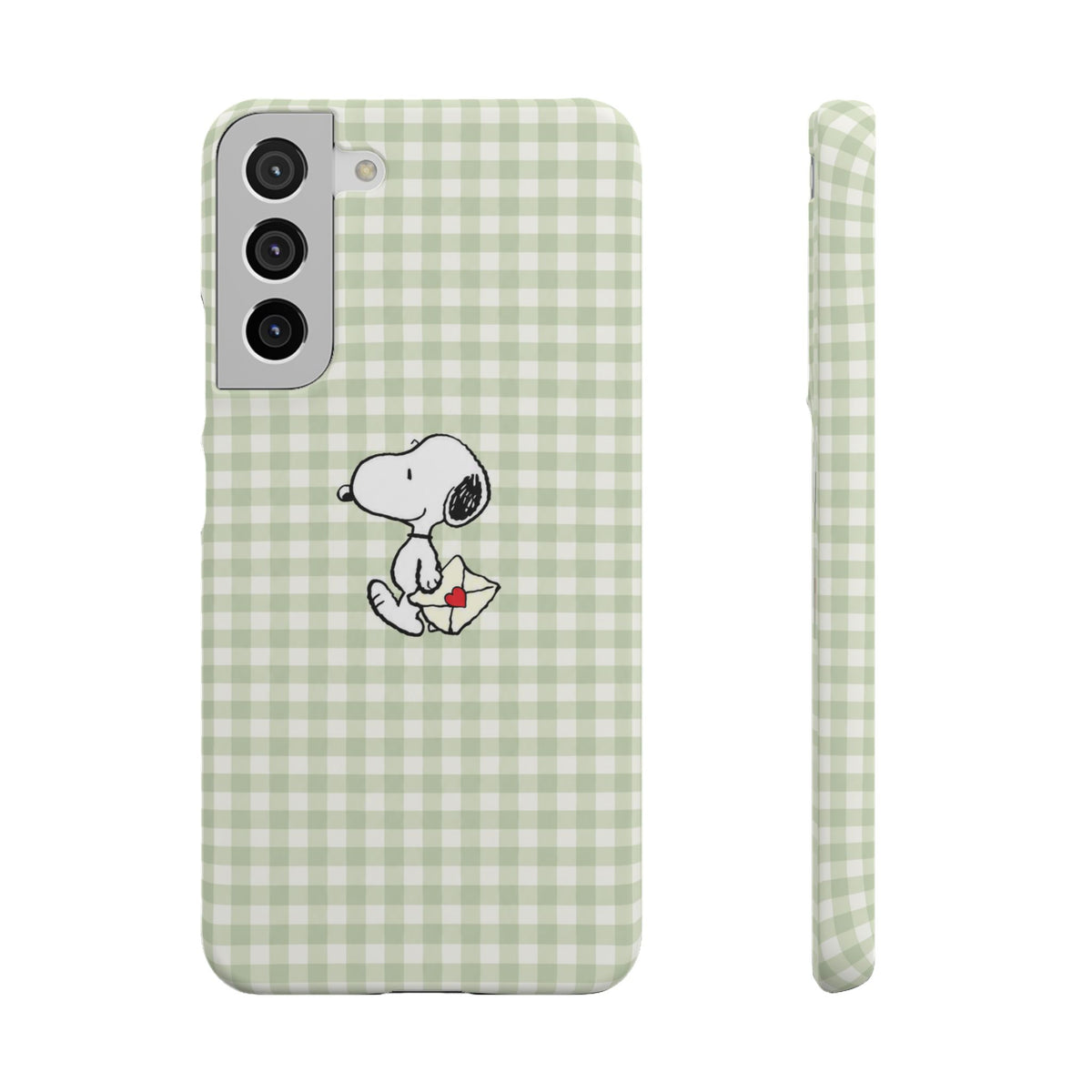 SNOOPY ZÖLD KOCKÁS SAMSUNG IPHONE TOK
