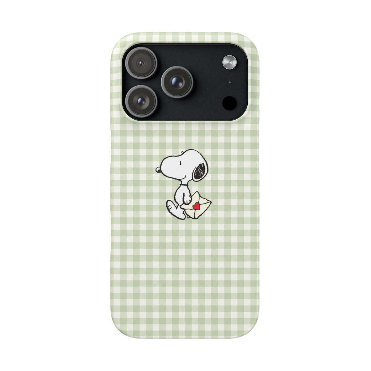 SNOOPY ZÖLD KOCKÁS SAMSUNG IPHONE TOK
