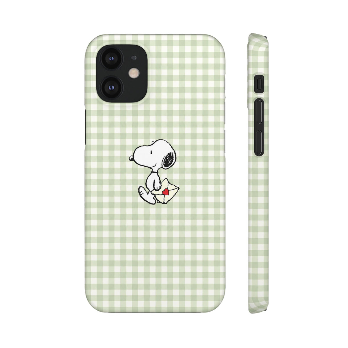 SNOOPY ZÖLD KOCKÁS SAMSUNG IPHONE TOK