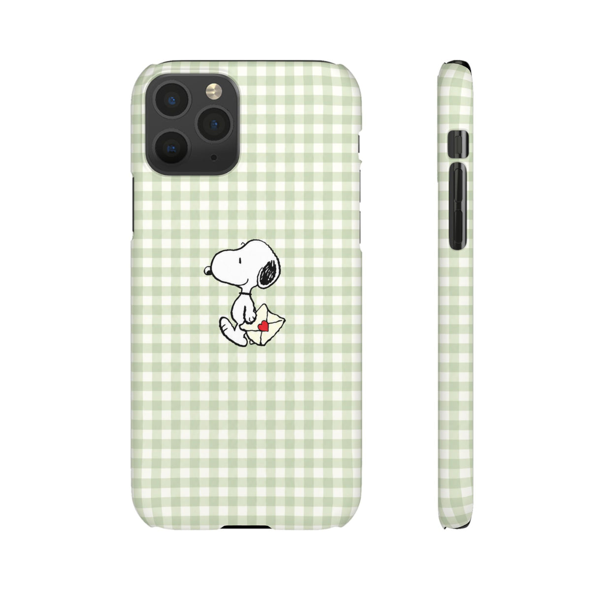 SNOOPY ZÖLD KOCKÁS SAMSUNG IPHONE TOK