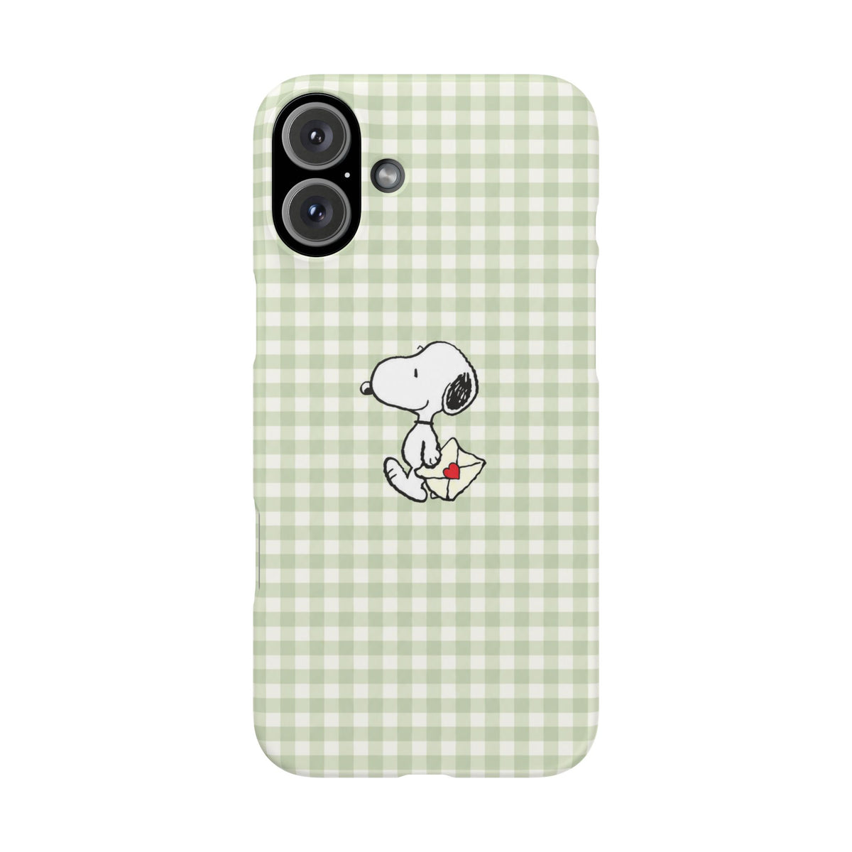 SNOOPY ZÖLD KOCKÁS SAMSUNG IPHONE TOK