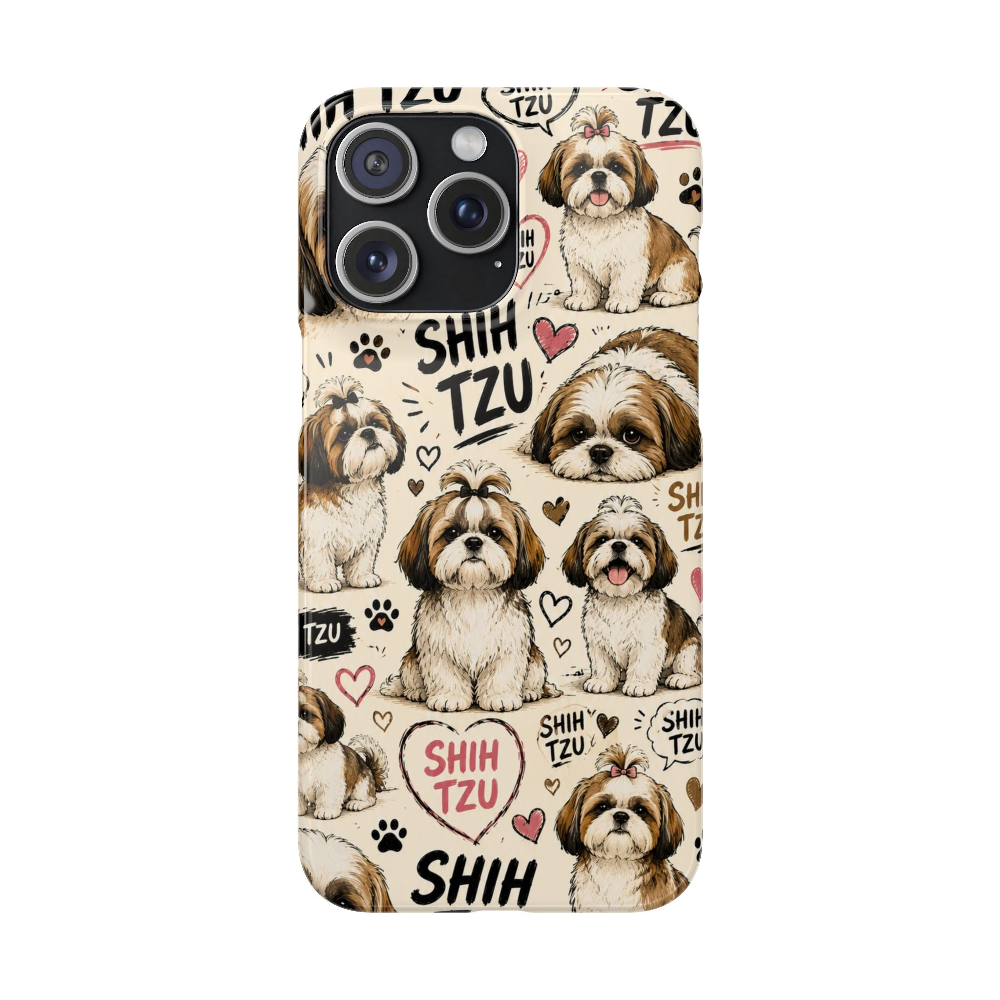 Shih Tzu Phone Case — Cute Dog Pattern Snap Case for Dog Lovers