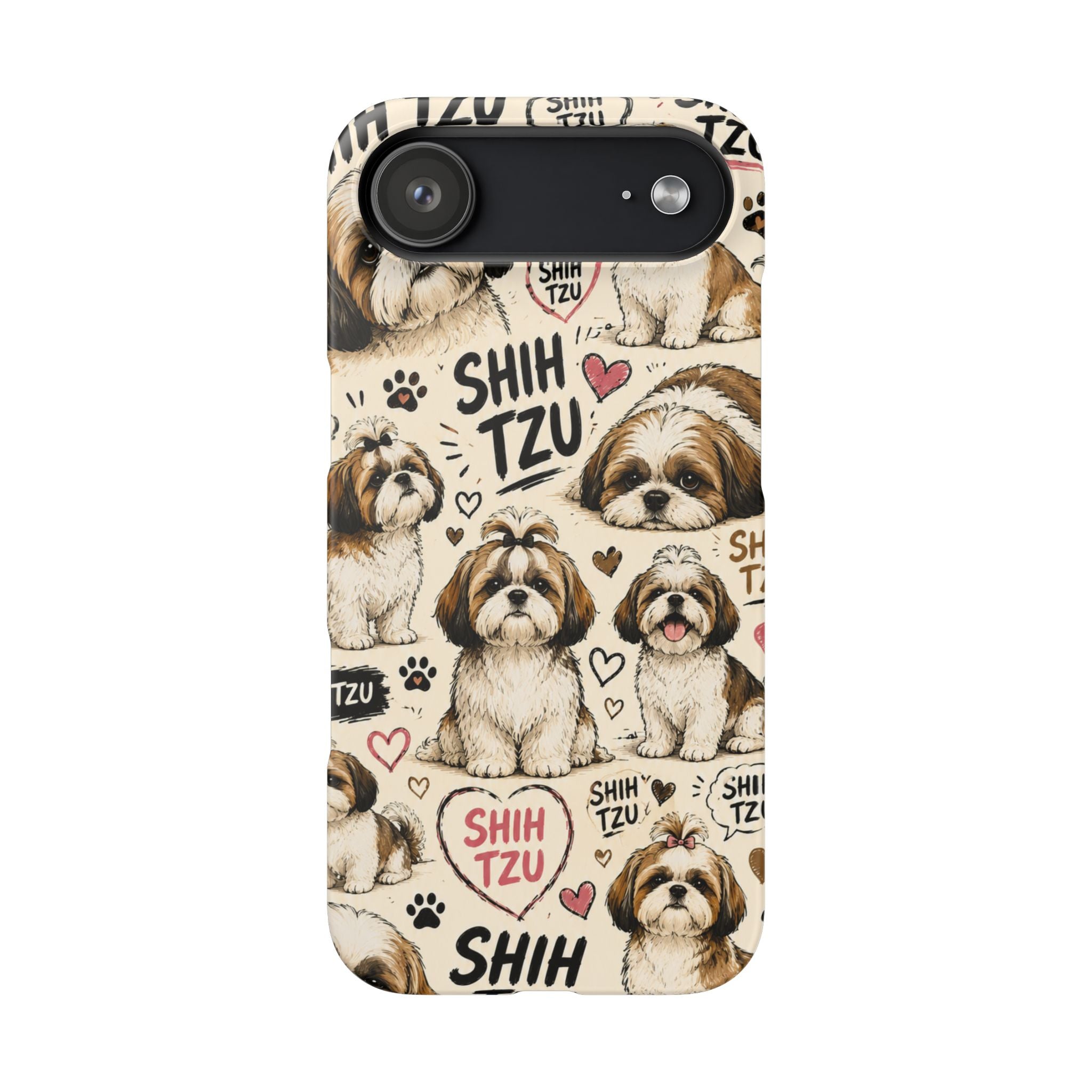Shih Tzu Phone Case — Cute Dog Pattern Snap Case for Dog Lovers