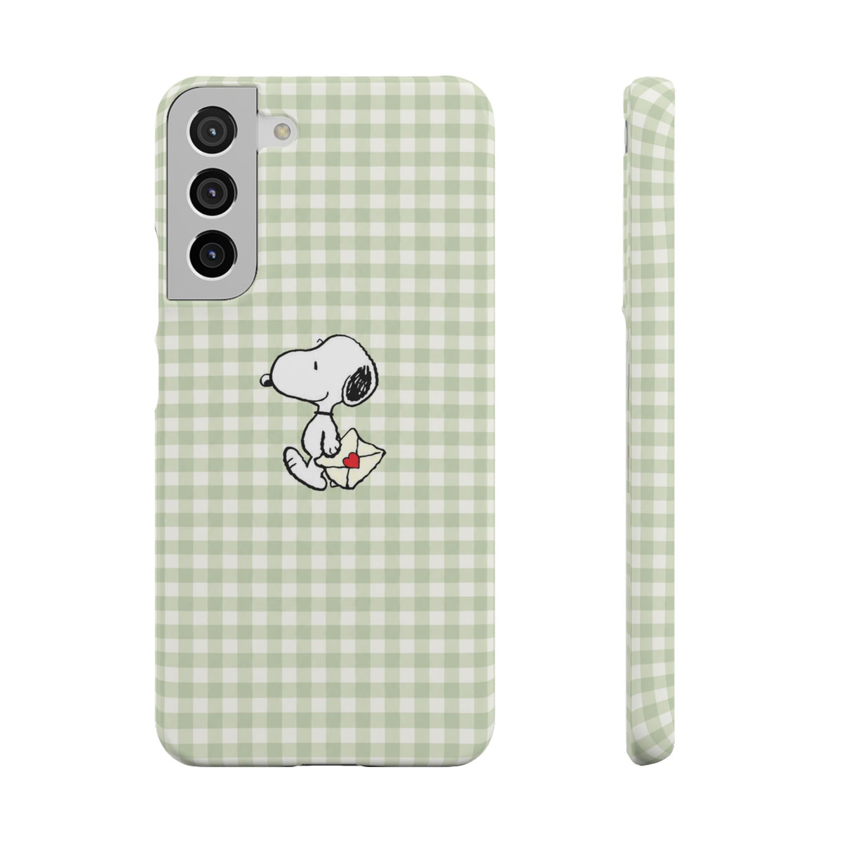 SNOOPY ZÖLD KOCKÁS SAMSUNG IPHONE TOK