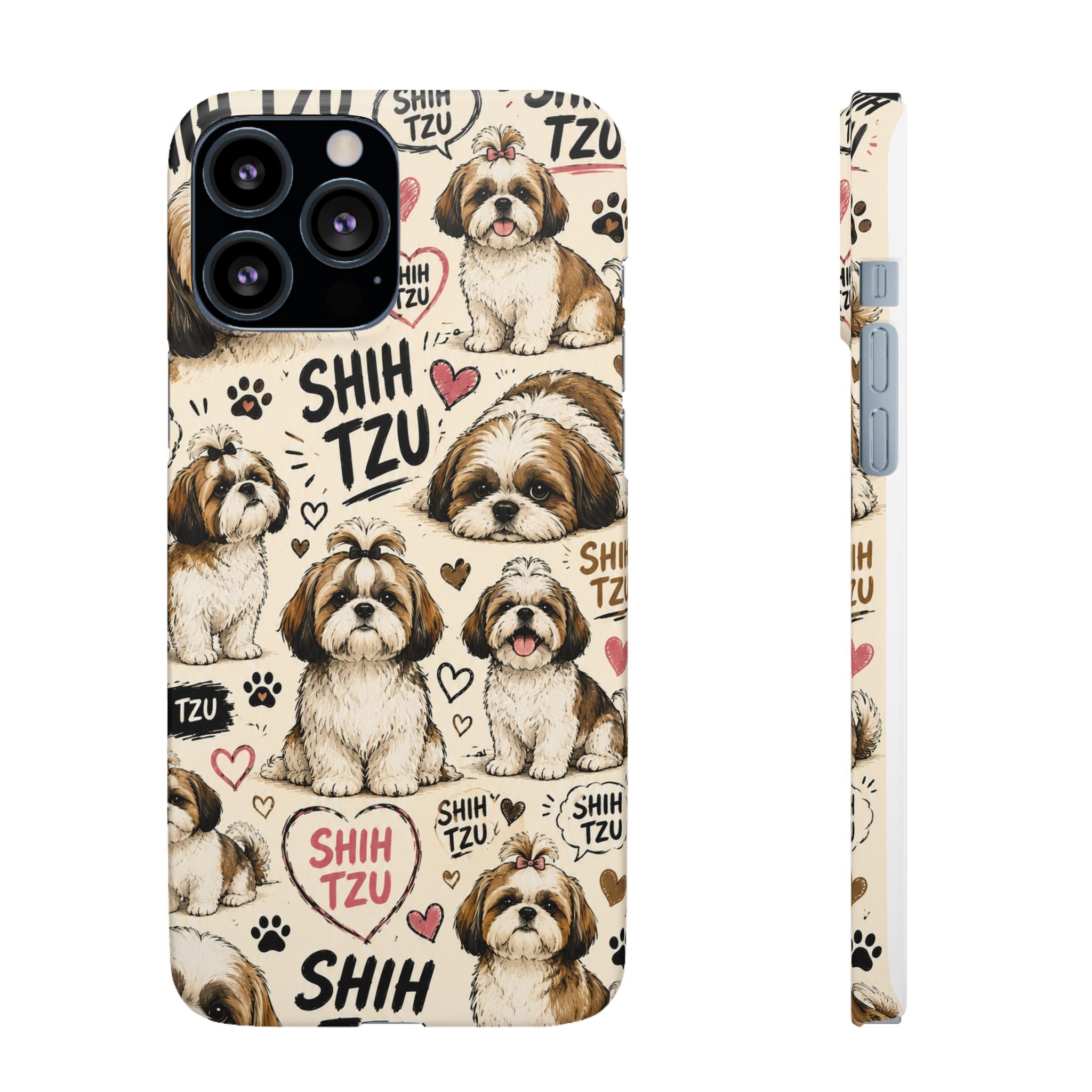 Shih Tzu Phone Case — Cute Dog Pattern Snap Case for Dog Lovers