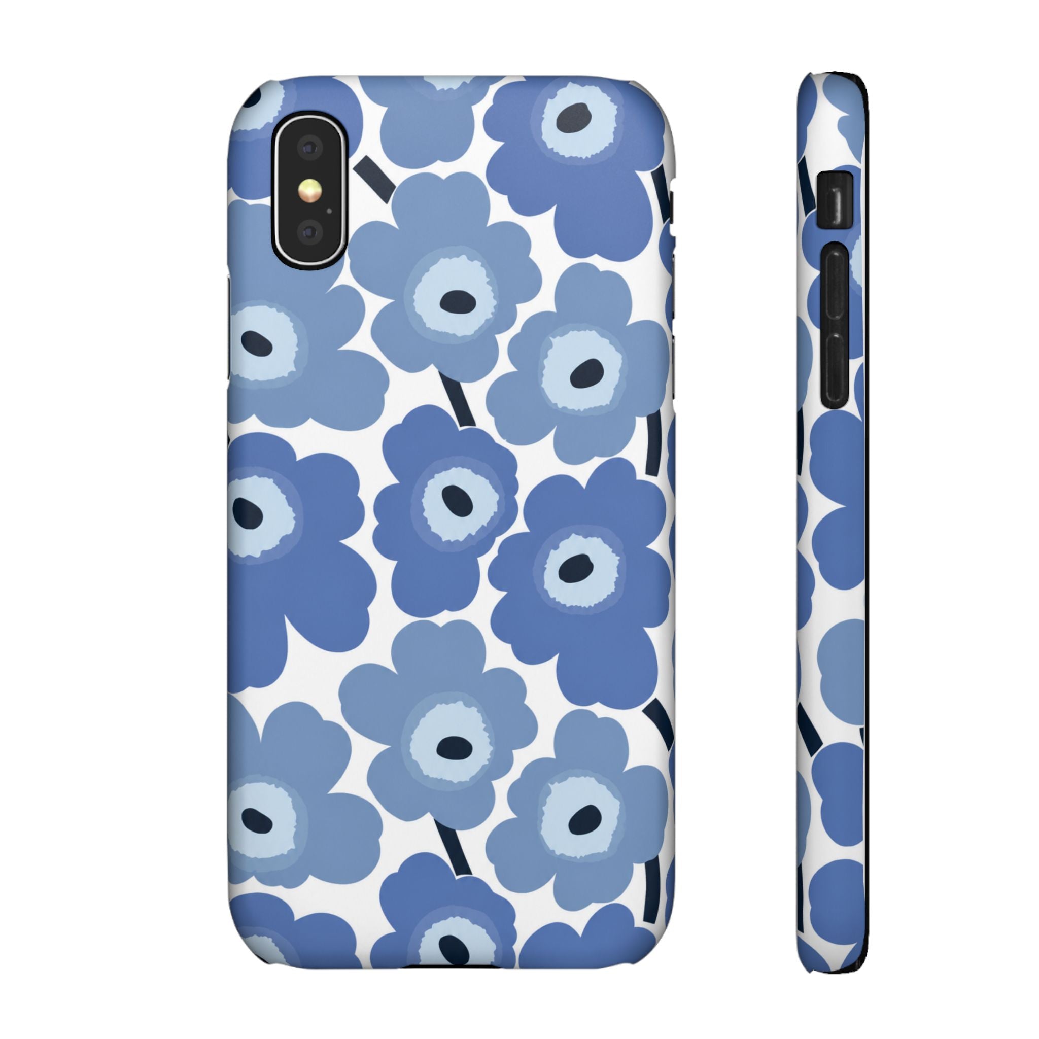 KÉK VIRÁGOS SAMSUNG IPHONE TOK