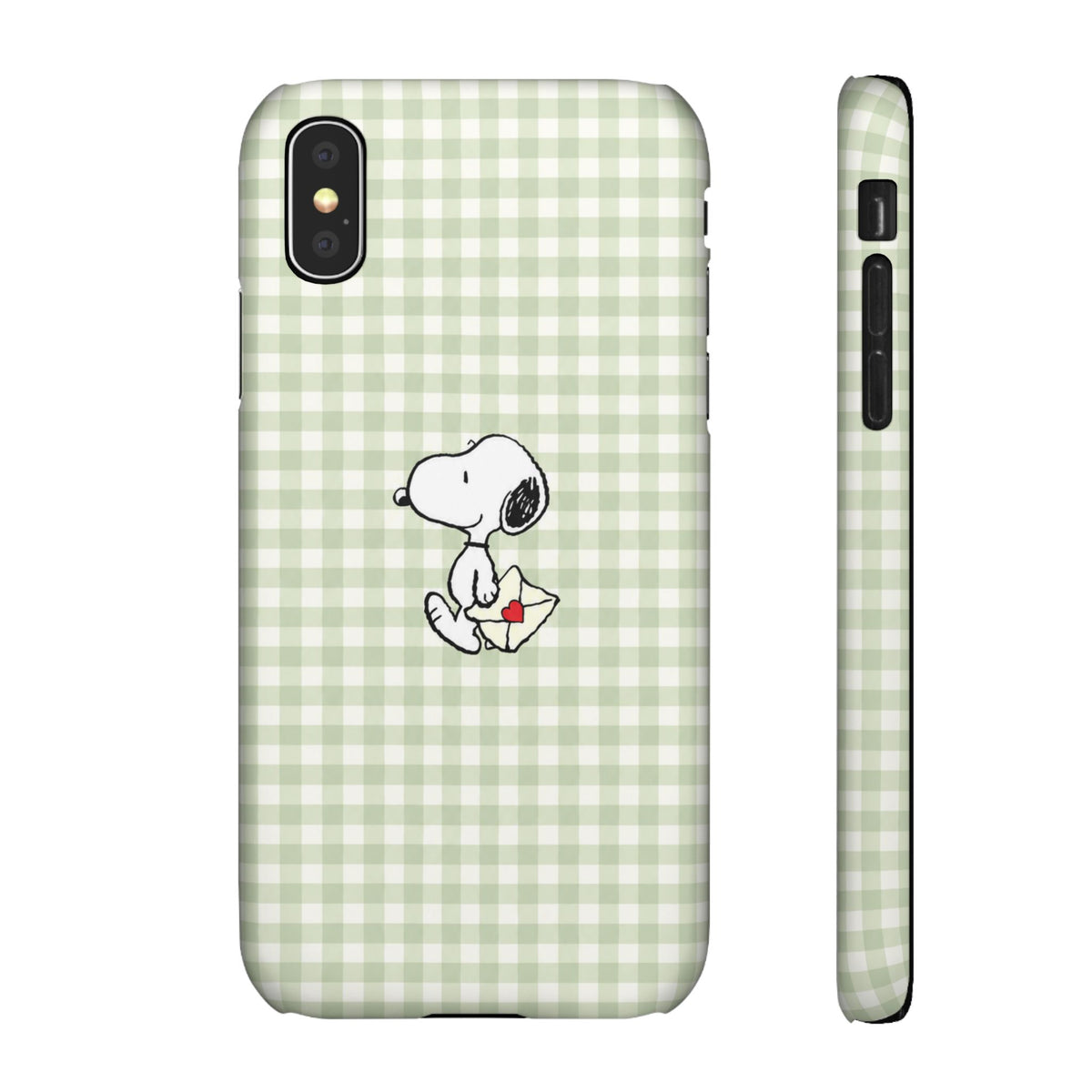 SNOOPY ZÖLD KOCKÁS SAMSUNG IPHONE TOK
