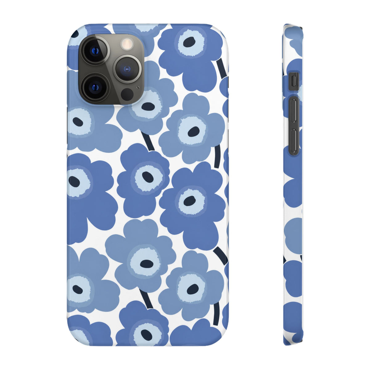 KÉK VIRÁGOS SAMSUNG IPHONE TOK