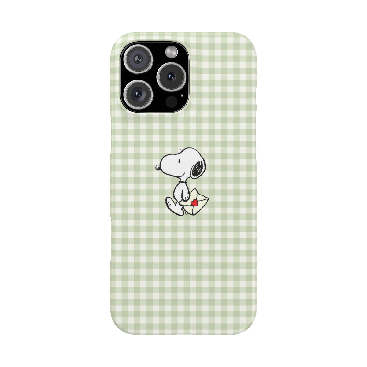SNOOPY ZÖLD KOCKÁS SAMSUNG IPHONE TOK