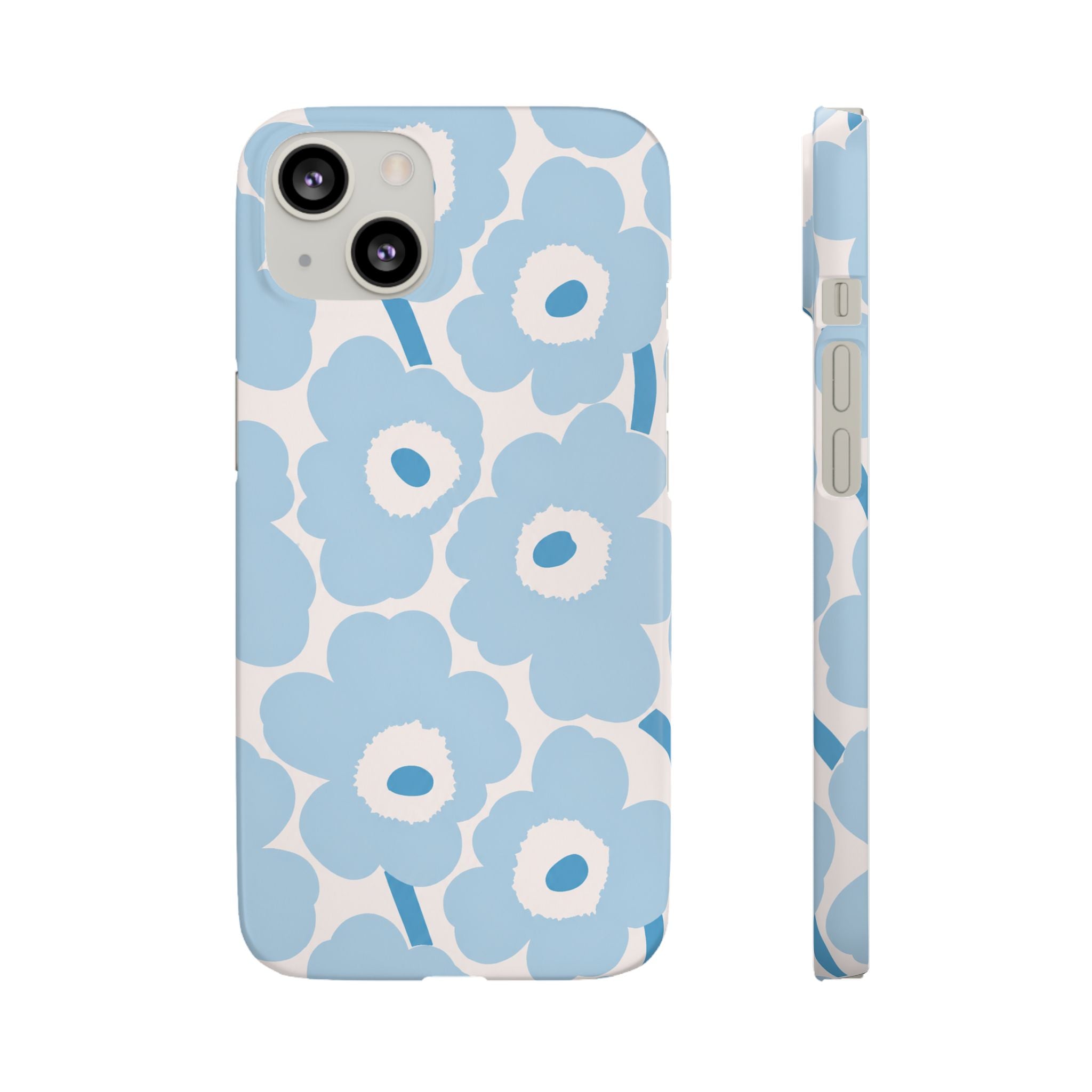 KÉK VIRÁGOS SAMSUNG IPHONE TOK
