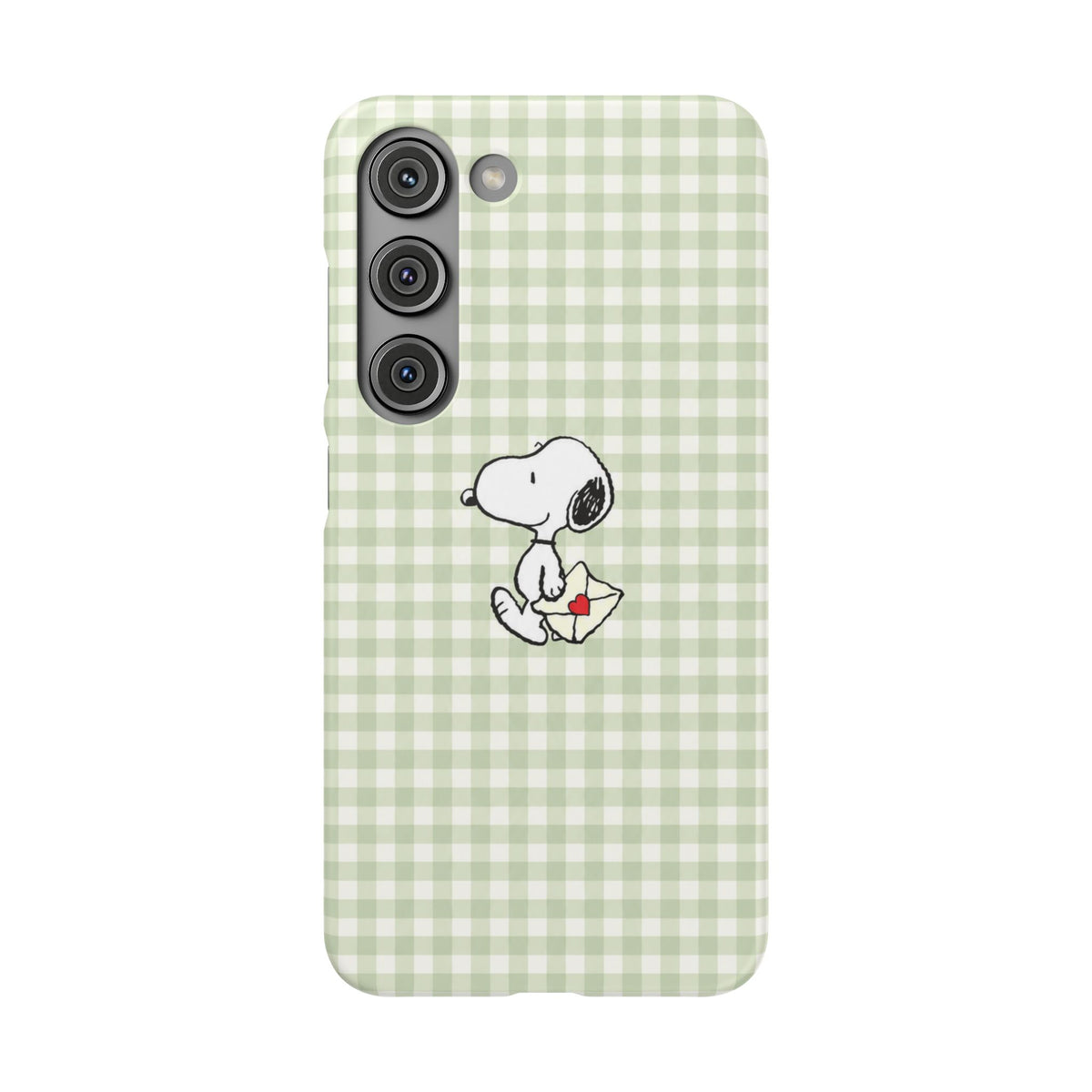 SNOOPY ZÖLD KOCKÁS SAMSUNG IPHONE TOK