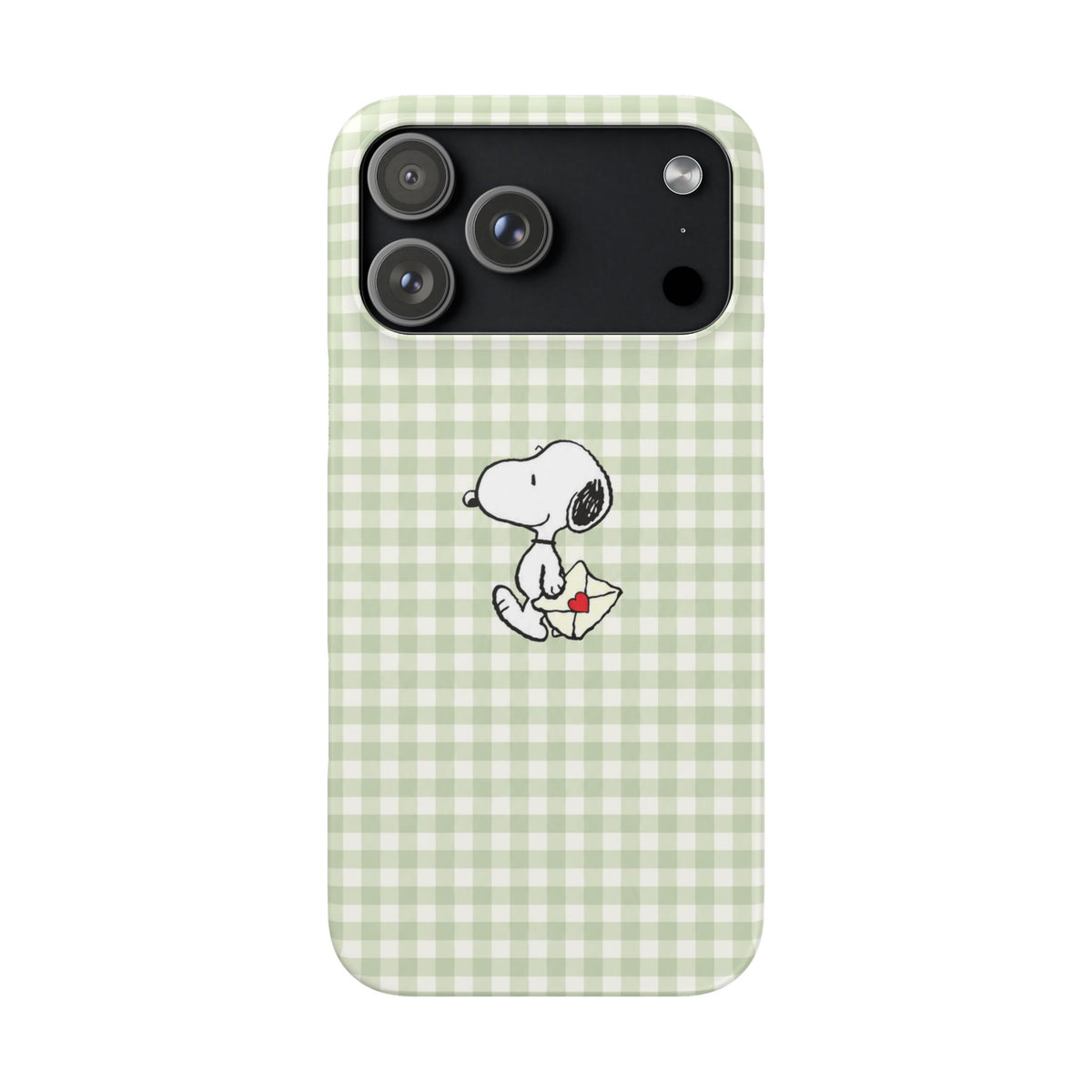 SNOOPY ZÖLD KOCKÁS SAMSUNG IPHONE TOK
