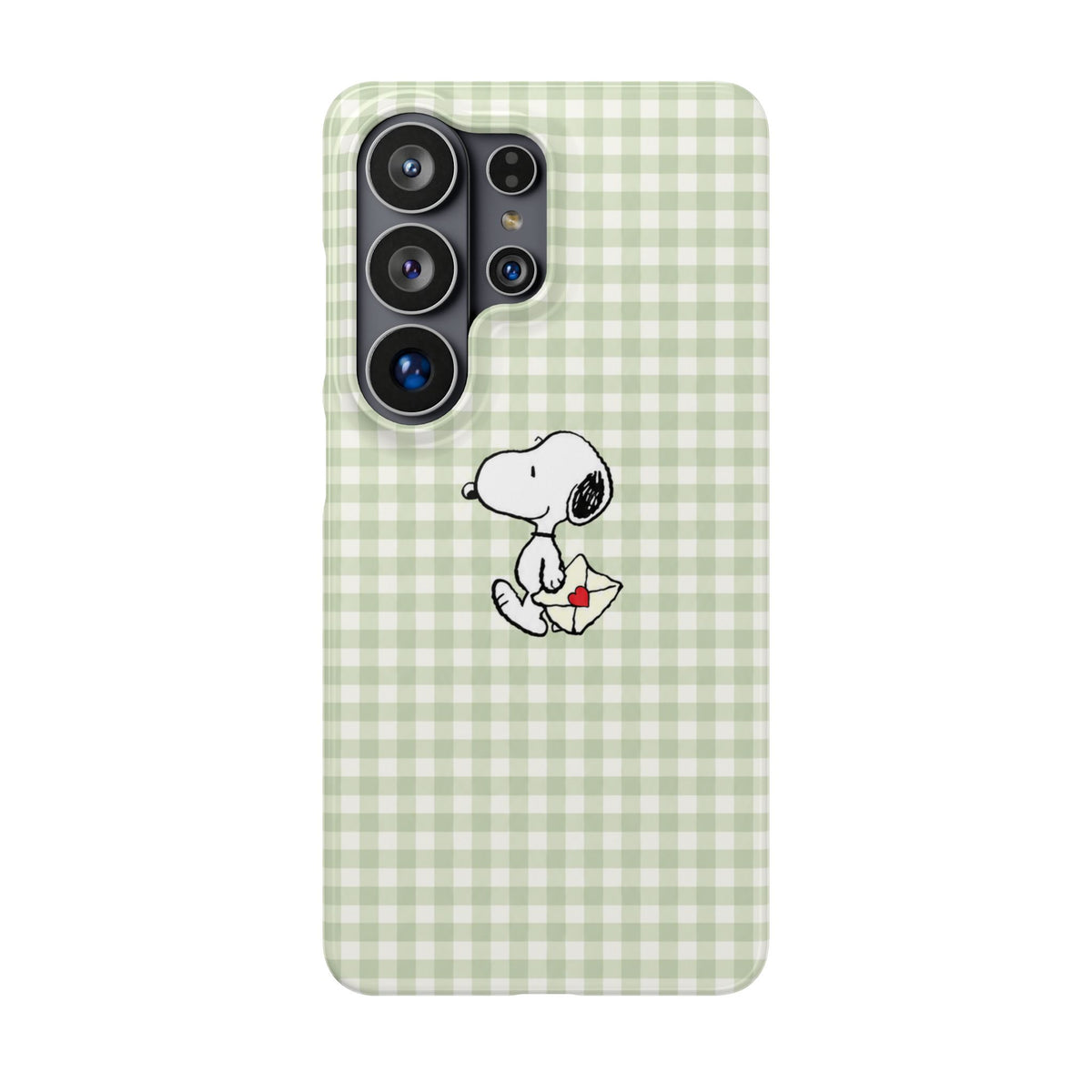 SNOOPY ZÖLD KOCKÁS SAMSUNG IPHONE TOK