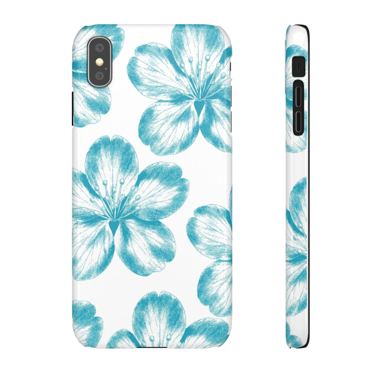 KÉK VIRÁGOK SAMSUNG IPHONE TOK