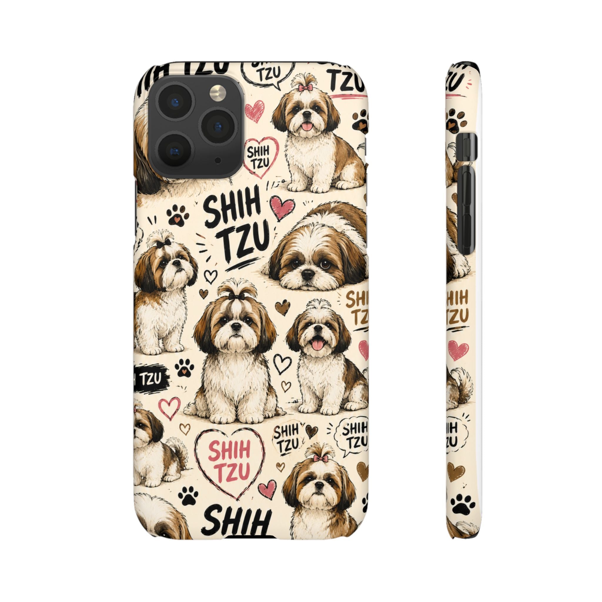 Shih Tzu Phone Case — Cute Dog Pattern Snap Case for Dog Lovers.