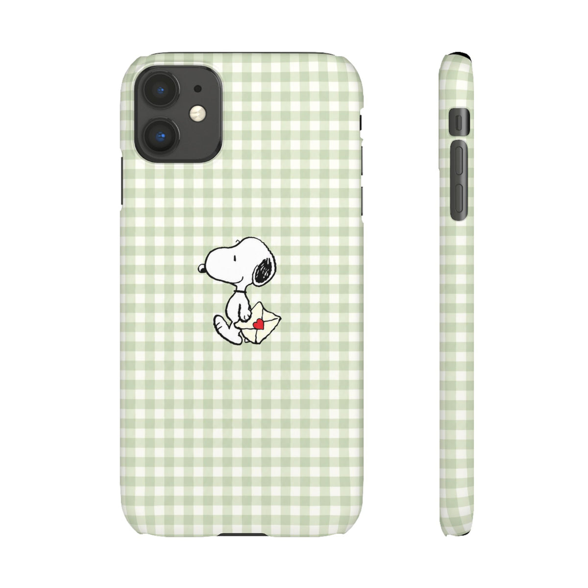 SNOOPY ZÖLD KOCKÁS SAMSUNG IPHONE TOK