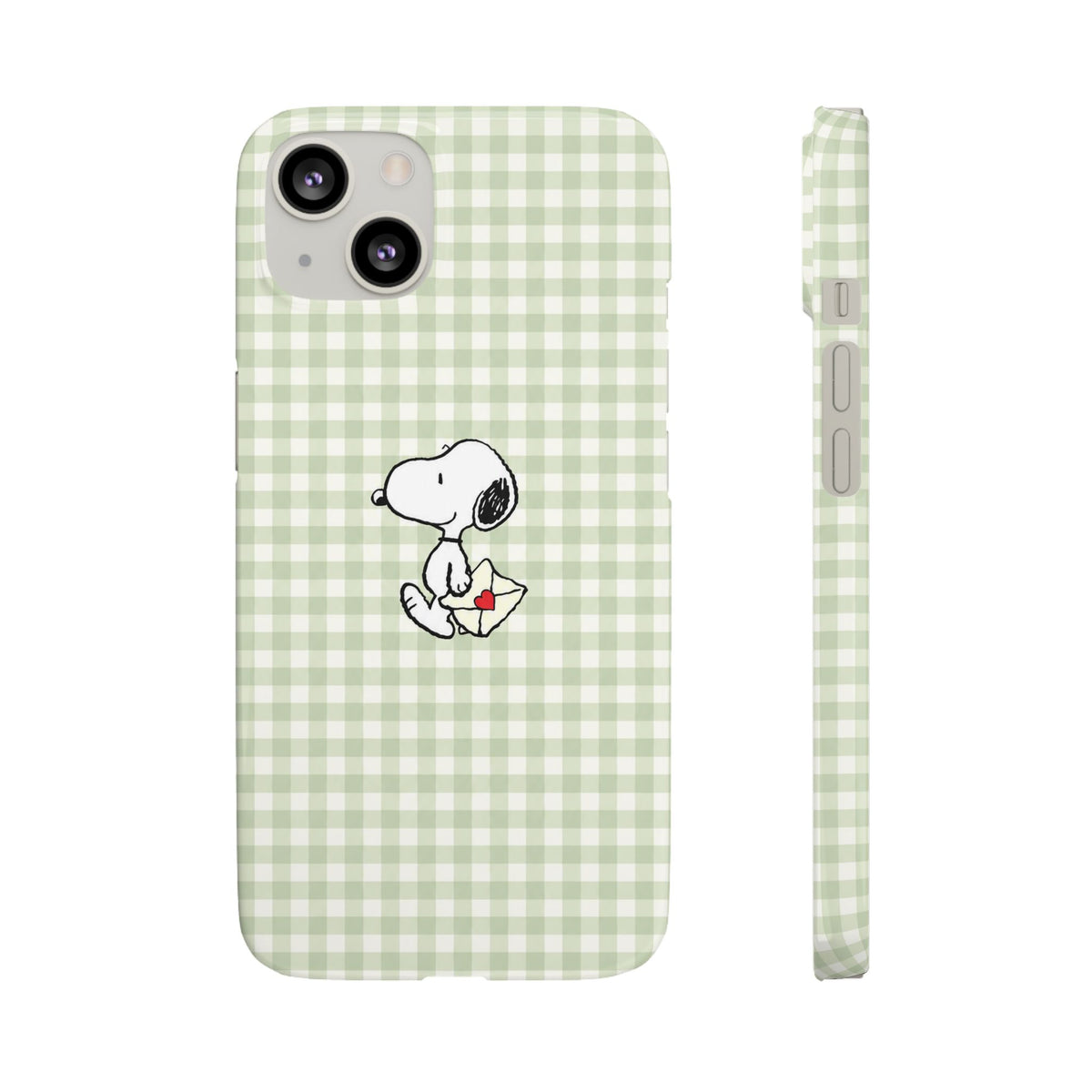 SNOOPY ZÖLD KOCKÁS SAMSUNG IPHONE TOK