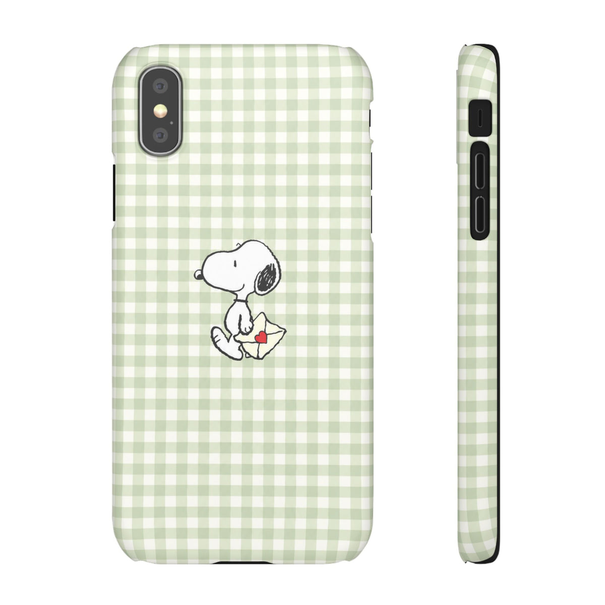 SNOOPY ZÖLD KOCKÁS SAMSUNG IPHONE TOK