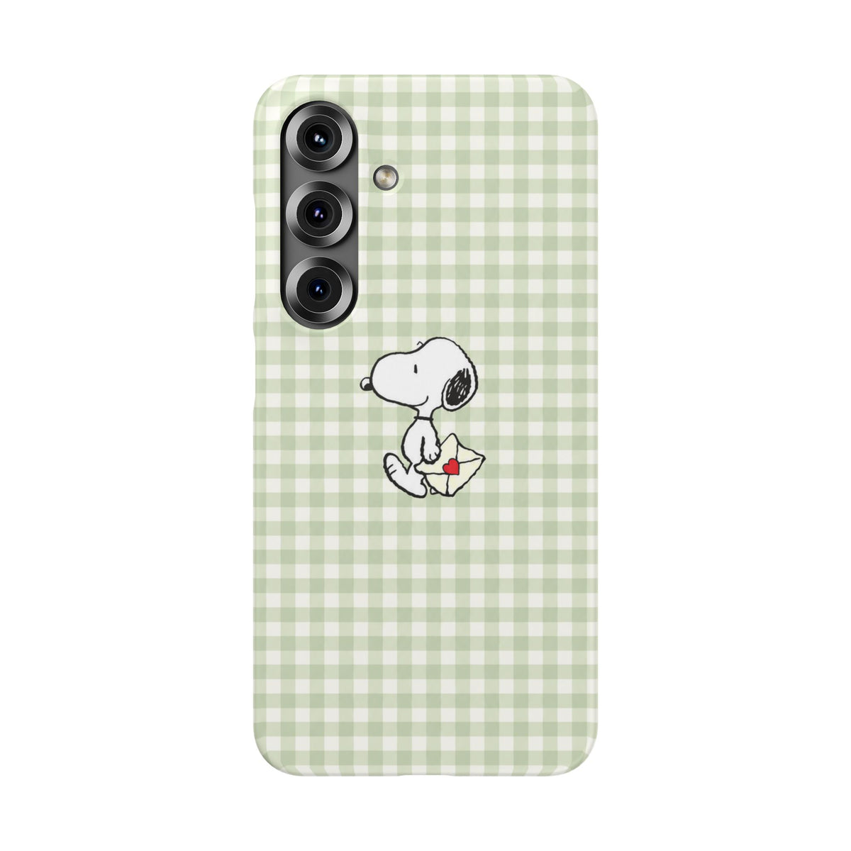 SNOOPY ZÖLD KOCKÁS SAMSUNG IPHONE TOK