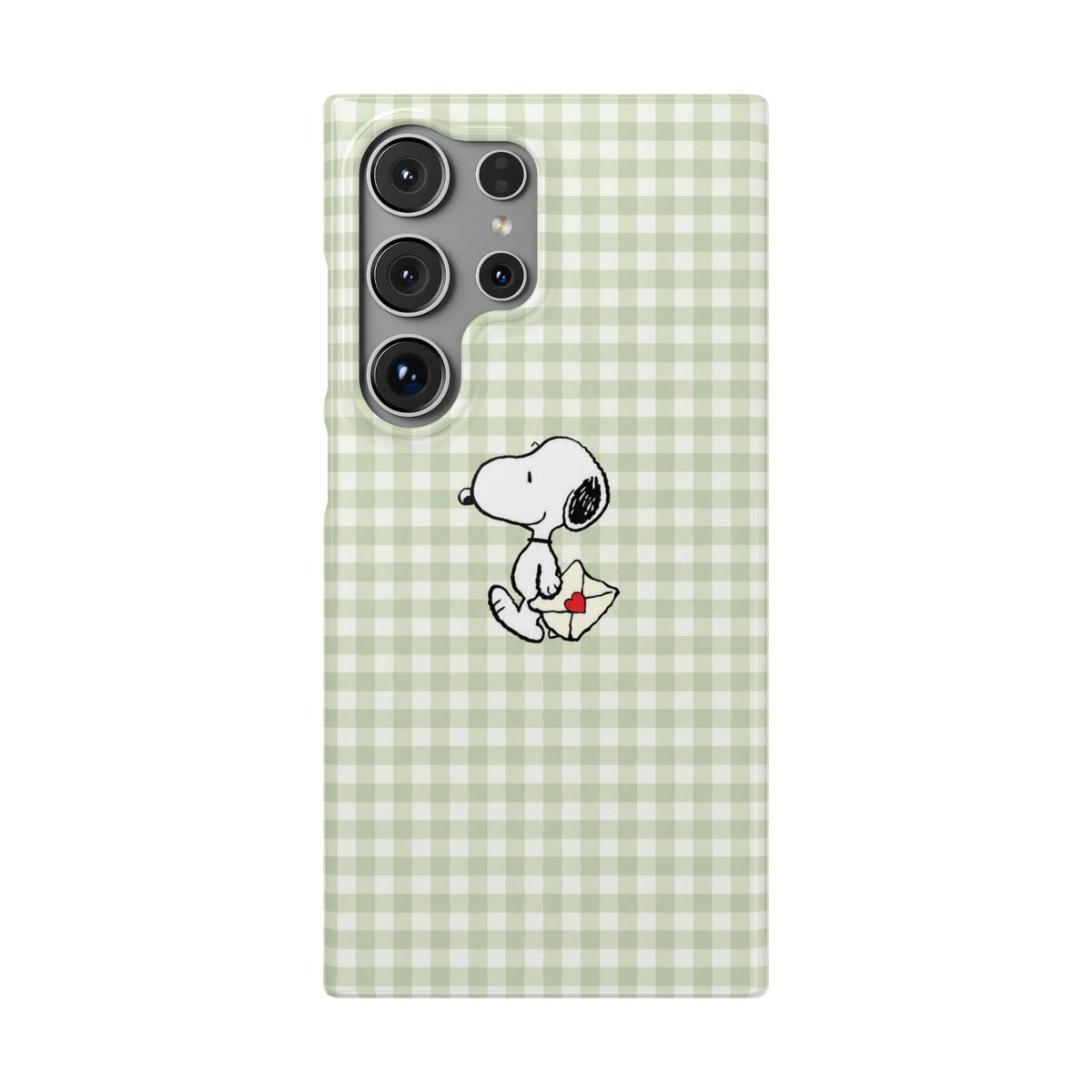 SNOOPY ZÖLD KOCKÁS SAMSUNG IPHONE TOK