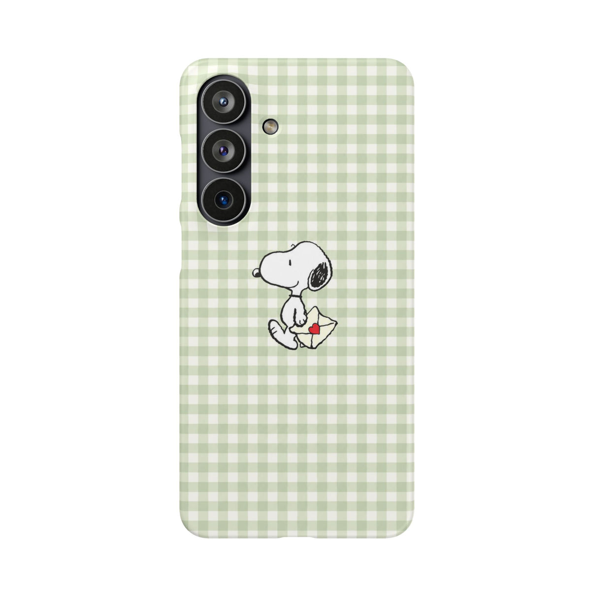 SNOOPY ZÖLD KOCKÁS SAMSUNG IPHONE TOK
