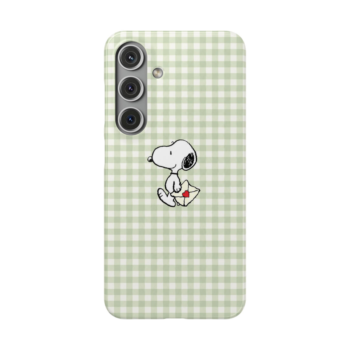 SNOOPY ZÖLD KOCKÁS SAMSUNG IPHONE TOK
