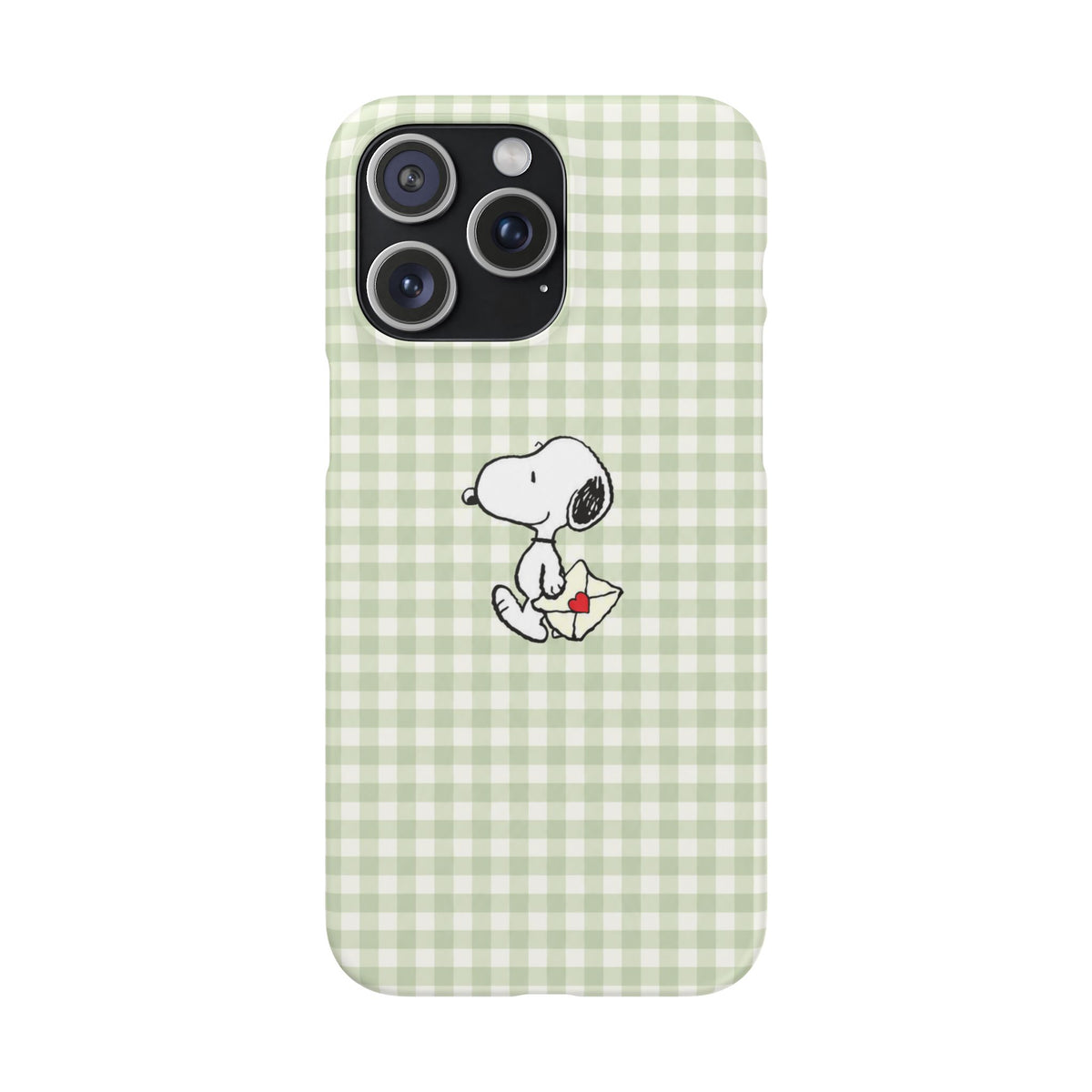 SNOOPY ZÖLD KOCKÁS SAMSUNG IPHONE TOK