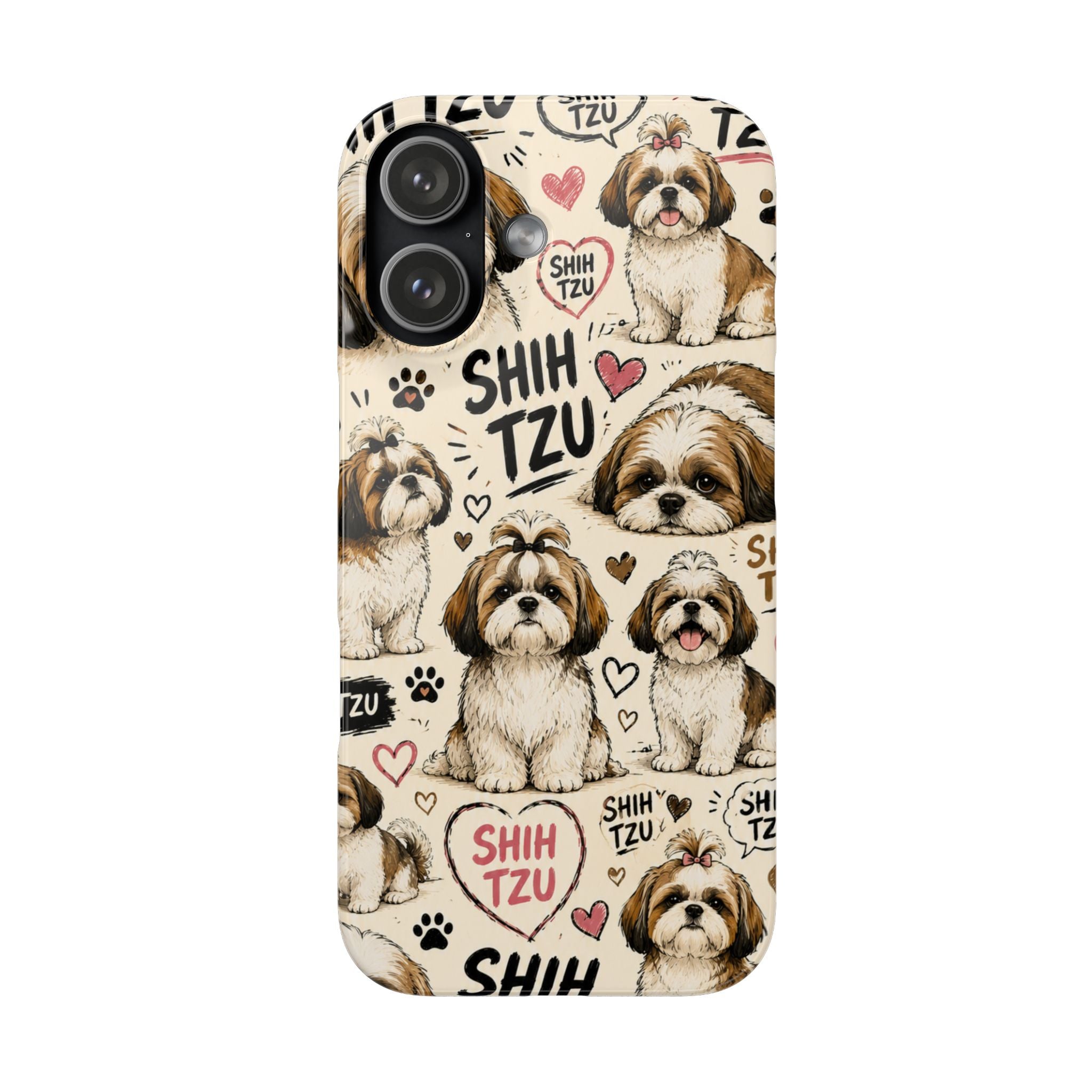 Shih Tzu Phone Case — Cute Dog Pattern Snap Case for Dog Lovers