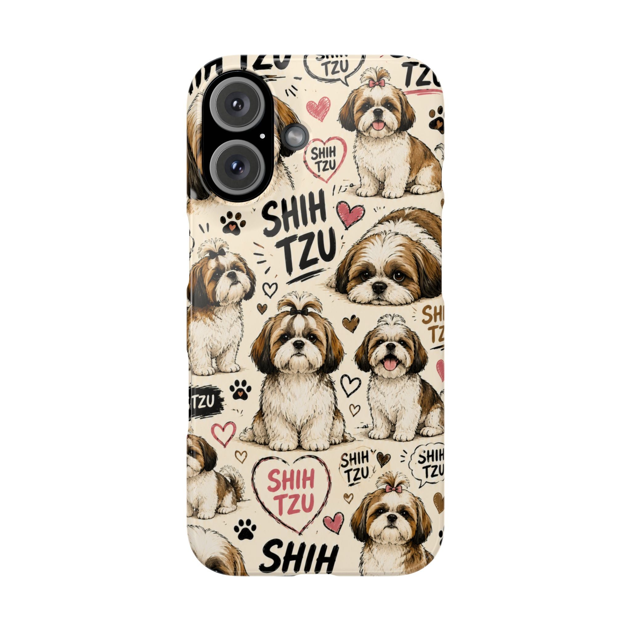 Shih Tzu Phone Case — Cute Dog Pattern Snap Case for Dog Lovers