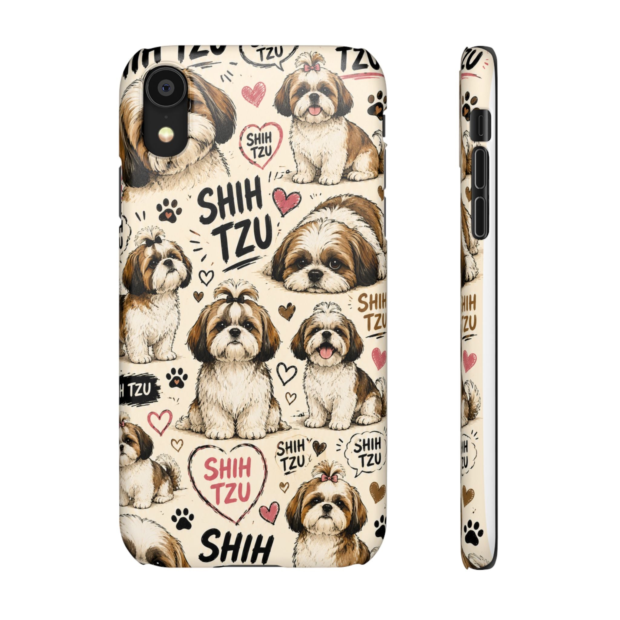 Shih Tzu Phone Case — Cute Dog Pattern Snap Case for Dog Lovers.