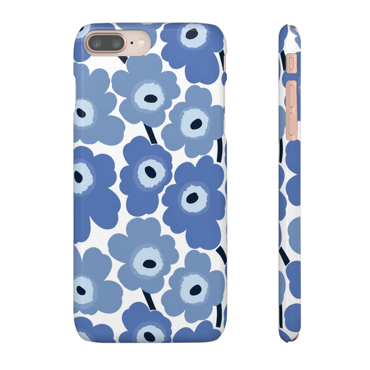 KÉK VIRÁGOS SAMSUNG IPHONE TOK