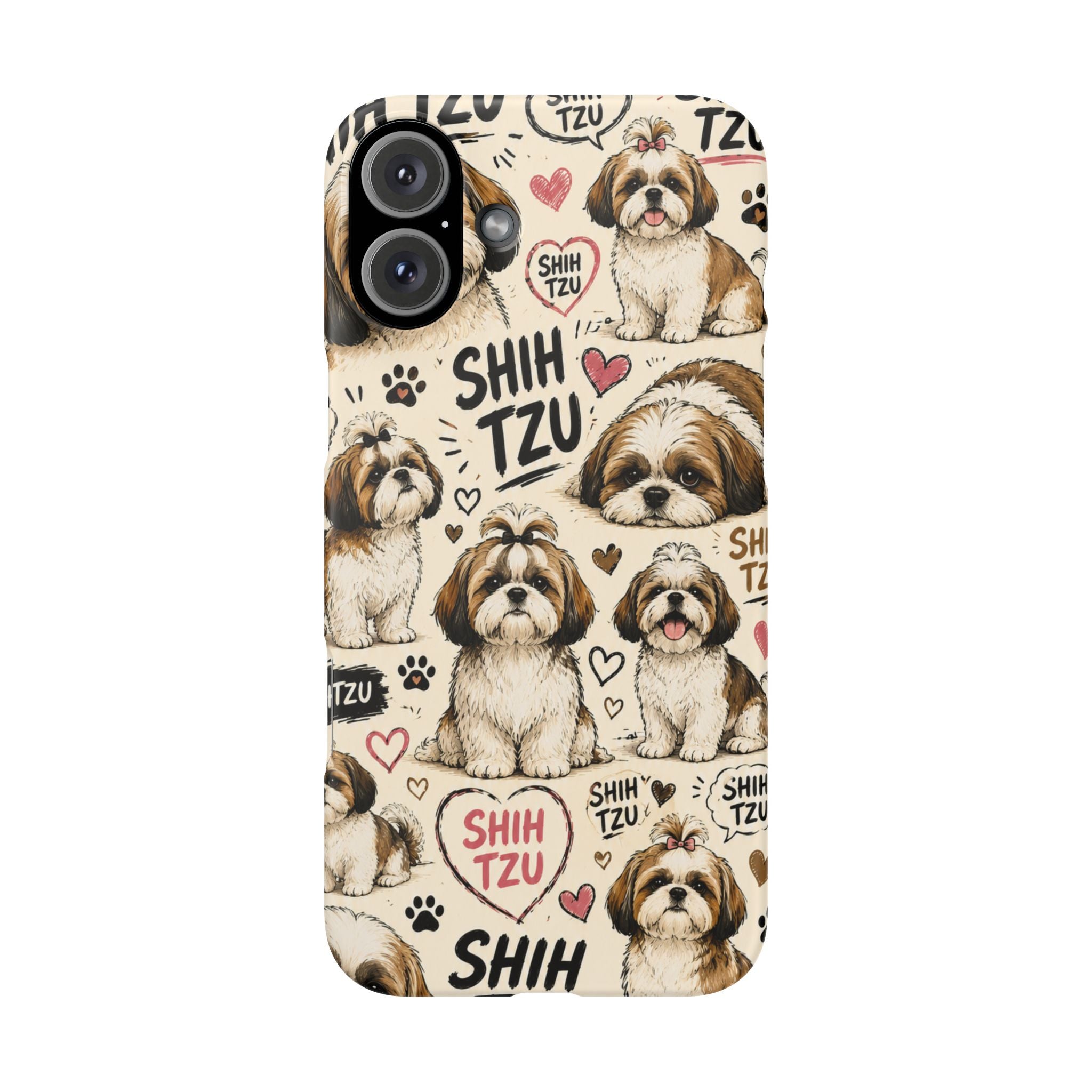 Shih Tzu Phone Case — Cute Dog Pattern Snap Case for Dog Lovers
