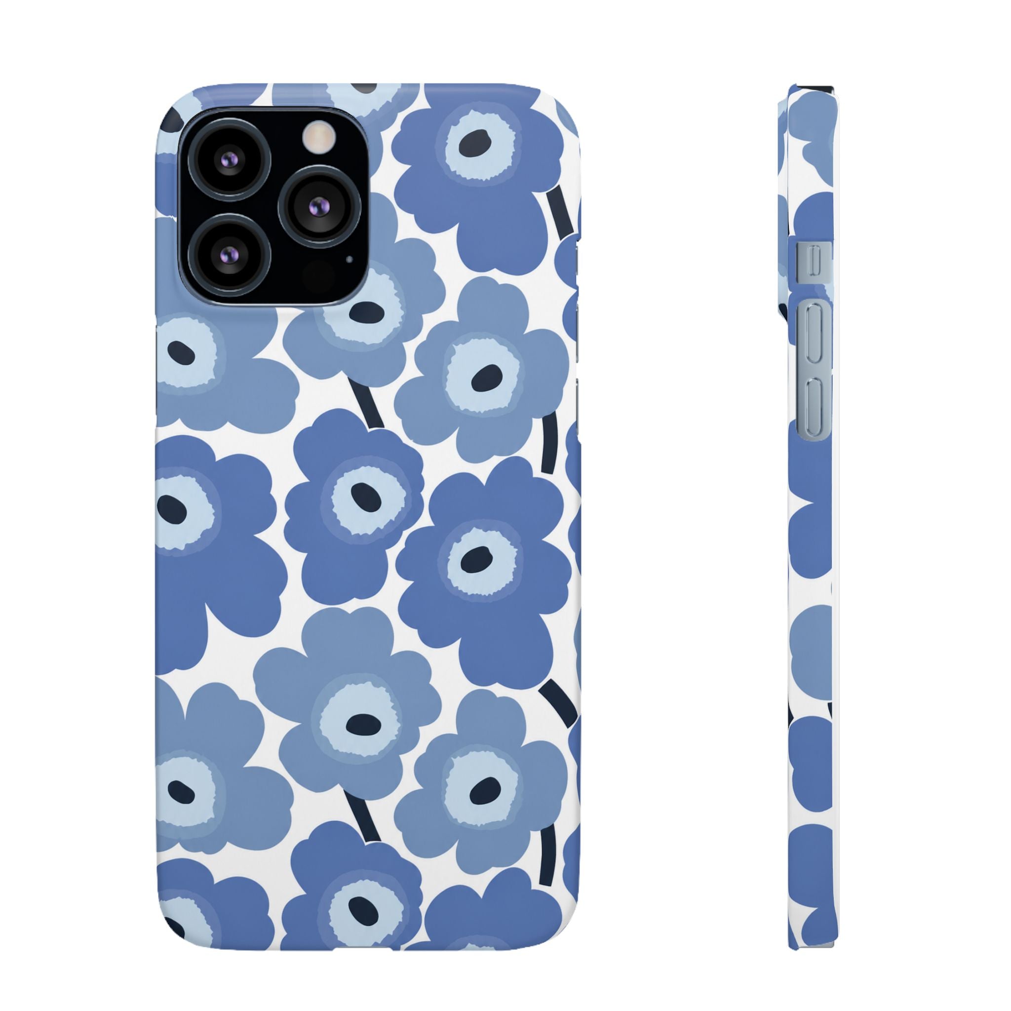 KÉK VIRÁGOS SAMSUNG IPHONE TOK