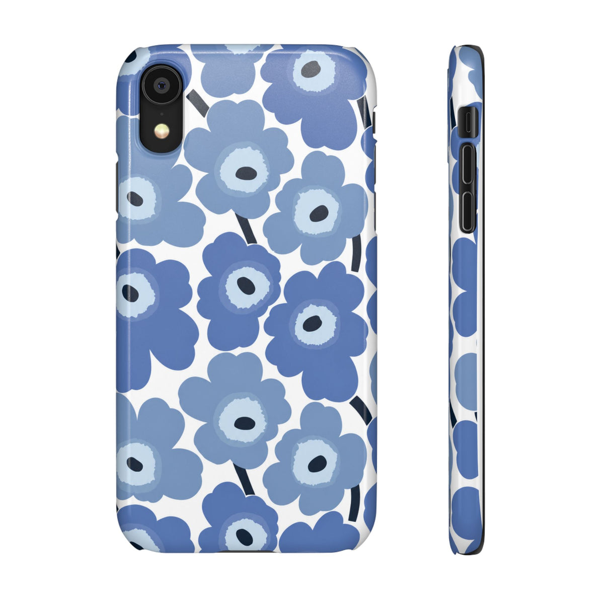 KÉK VIRÁGOS SAMSUNG IPHONE TOK
