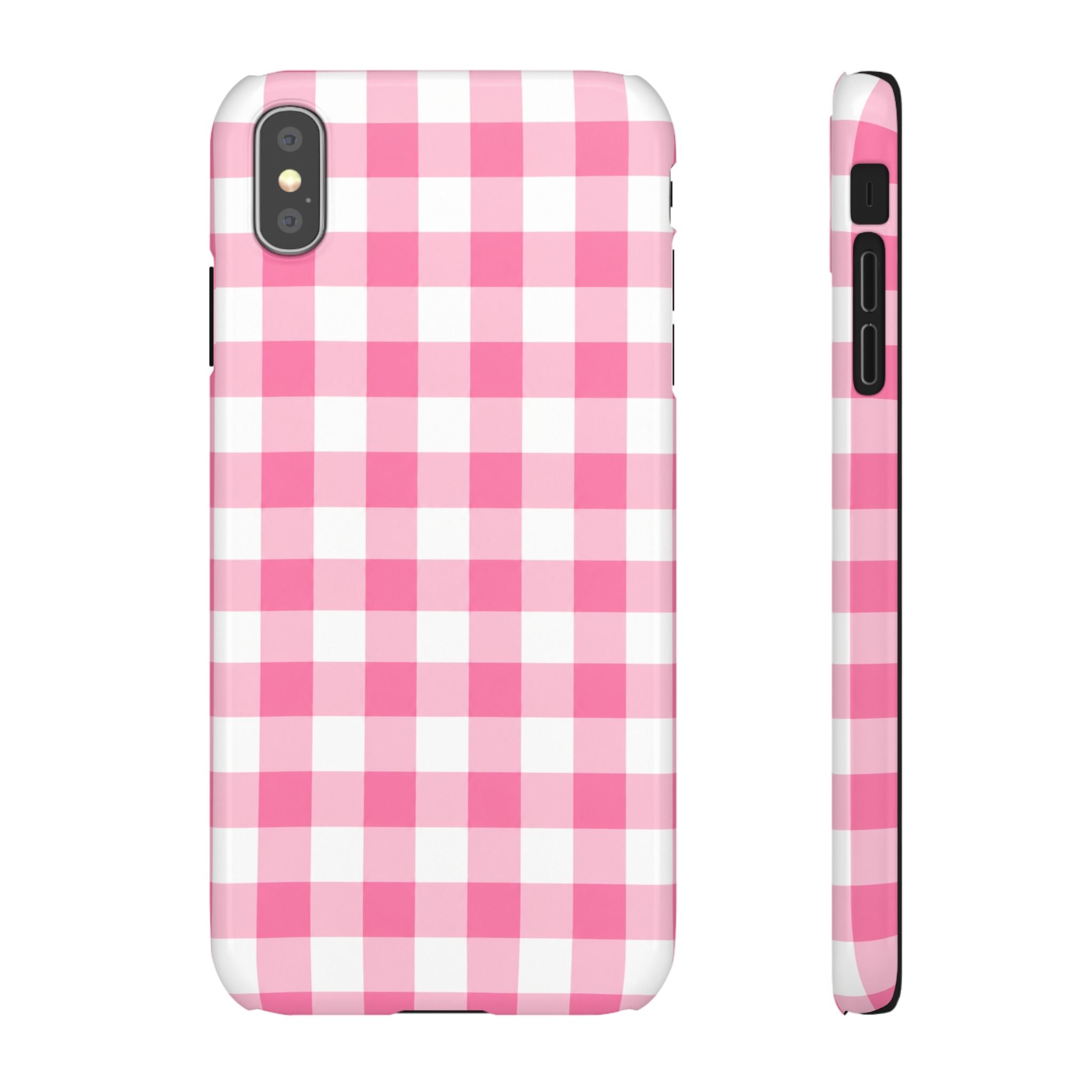 RÓZSASZIN KOCKÁS SAMSUNG IPHONE TOK