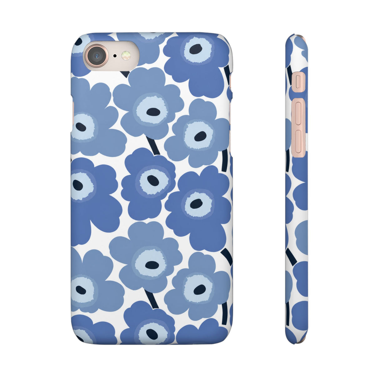KÉK VIRÁGOS SAMSUNG IPHONE TOK