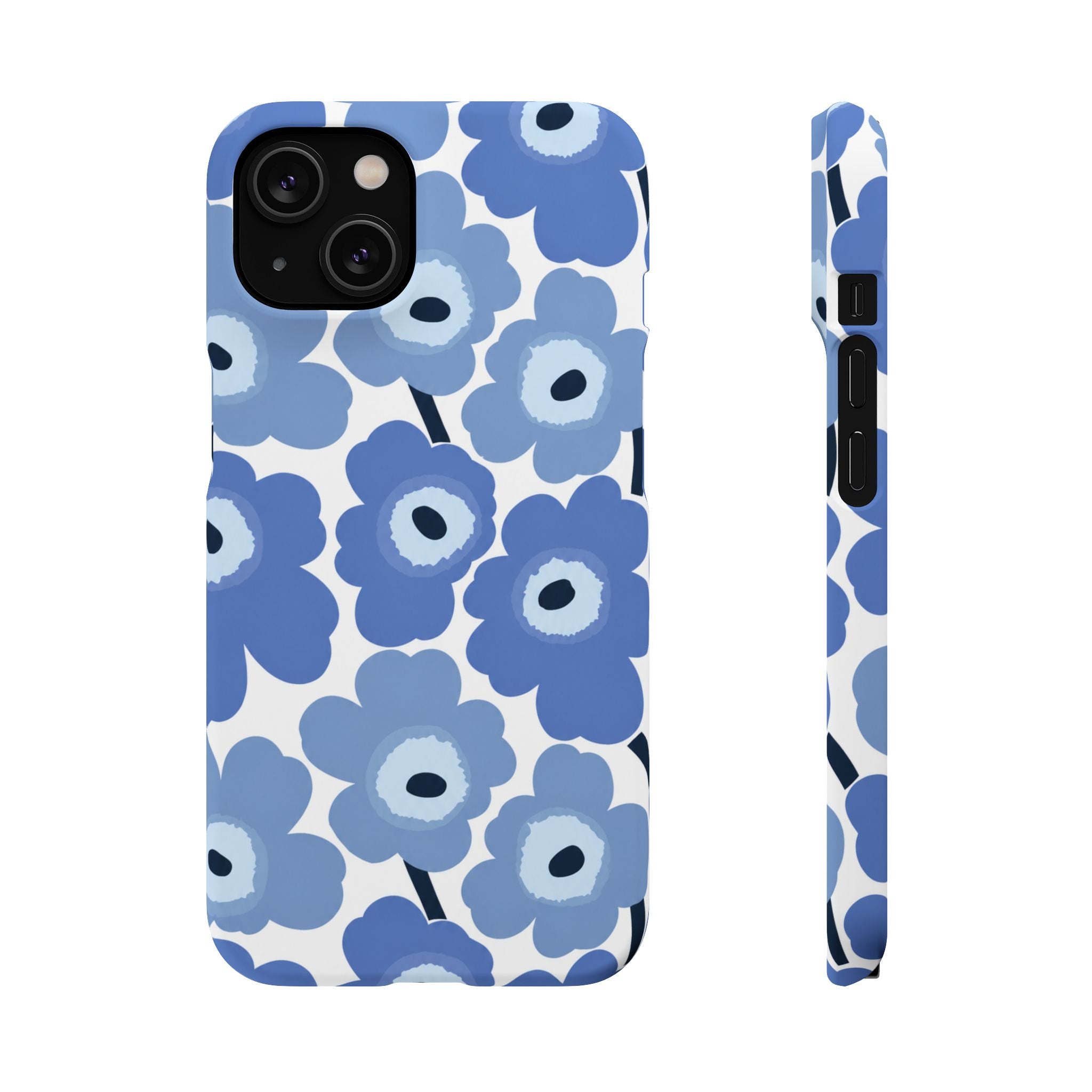 KÉK VIRÁGOS SAMSUNG IPHONE TOK