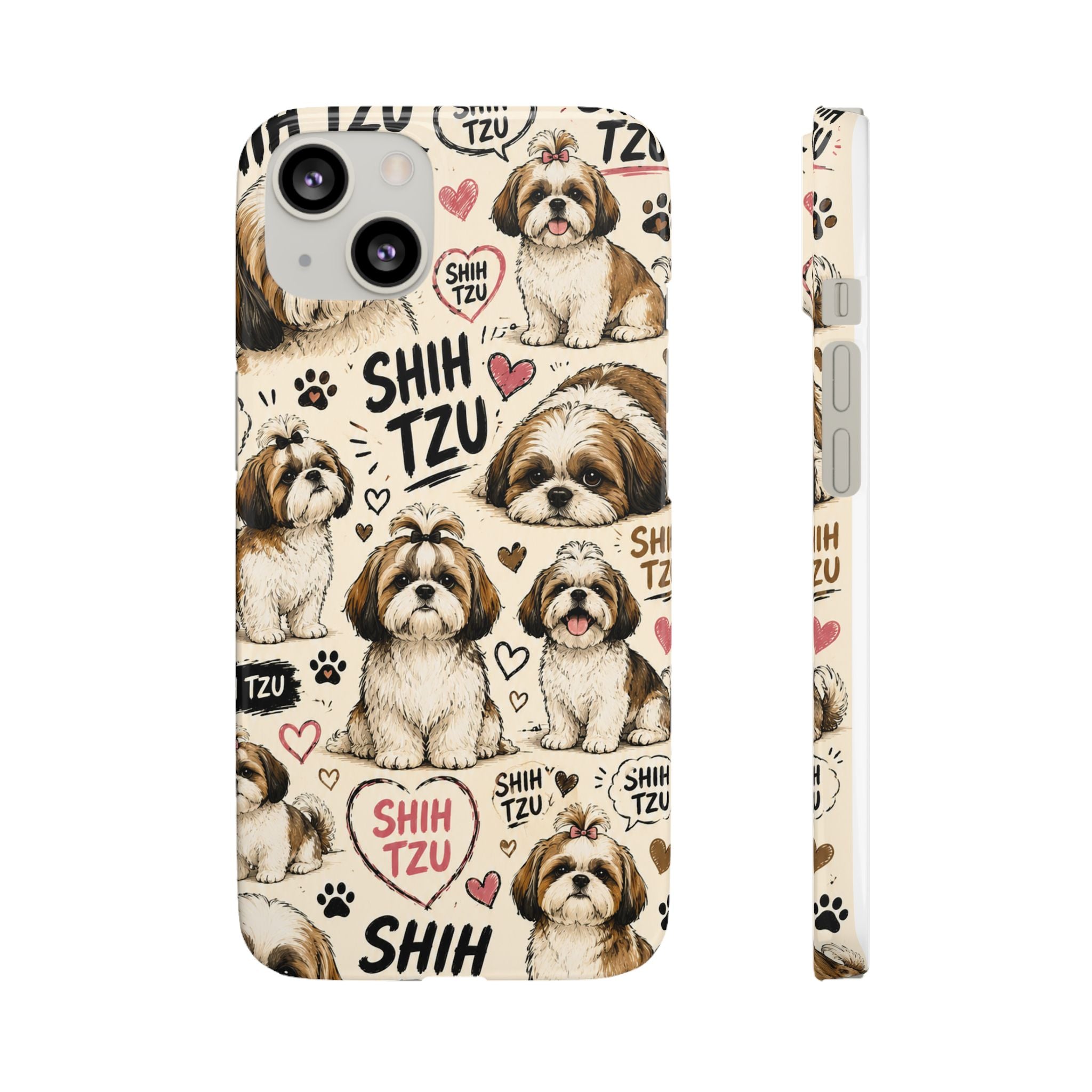 Shih Tzu Phone Case — Cute Dog Pattern Snap Case for Dog Lovers