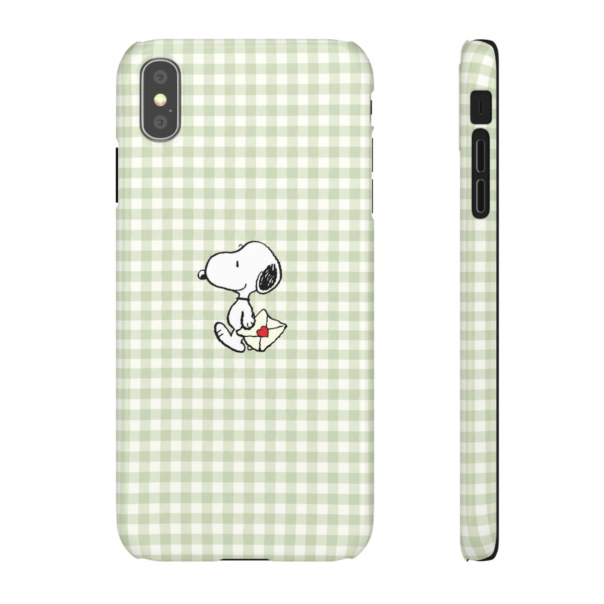 SNOOPY ZÖLD KOCKÁS SAMSUNG IPHONE TOK