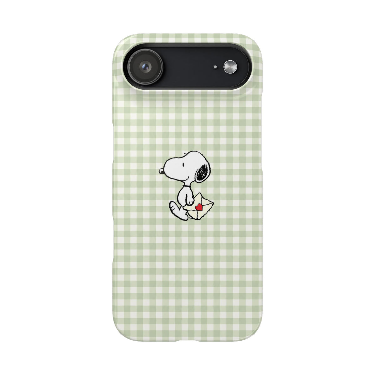 SNOOPY ZÖLD KOCKÁS SAMSUNG IPHONE TOK