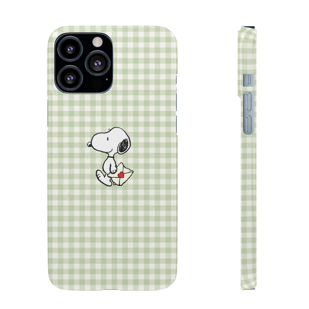 SNOOPY ZÖLD KOCKÁS SAMSUNG IPHONE TOK