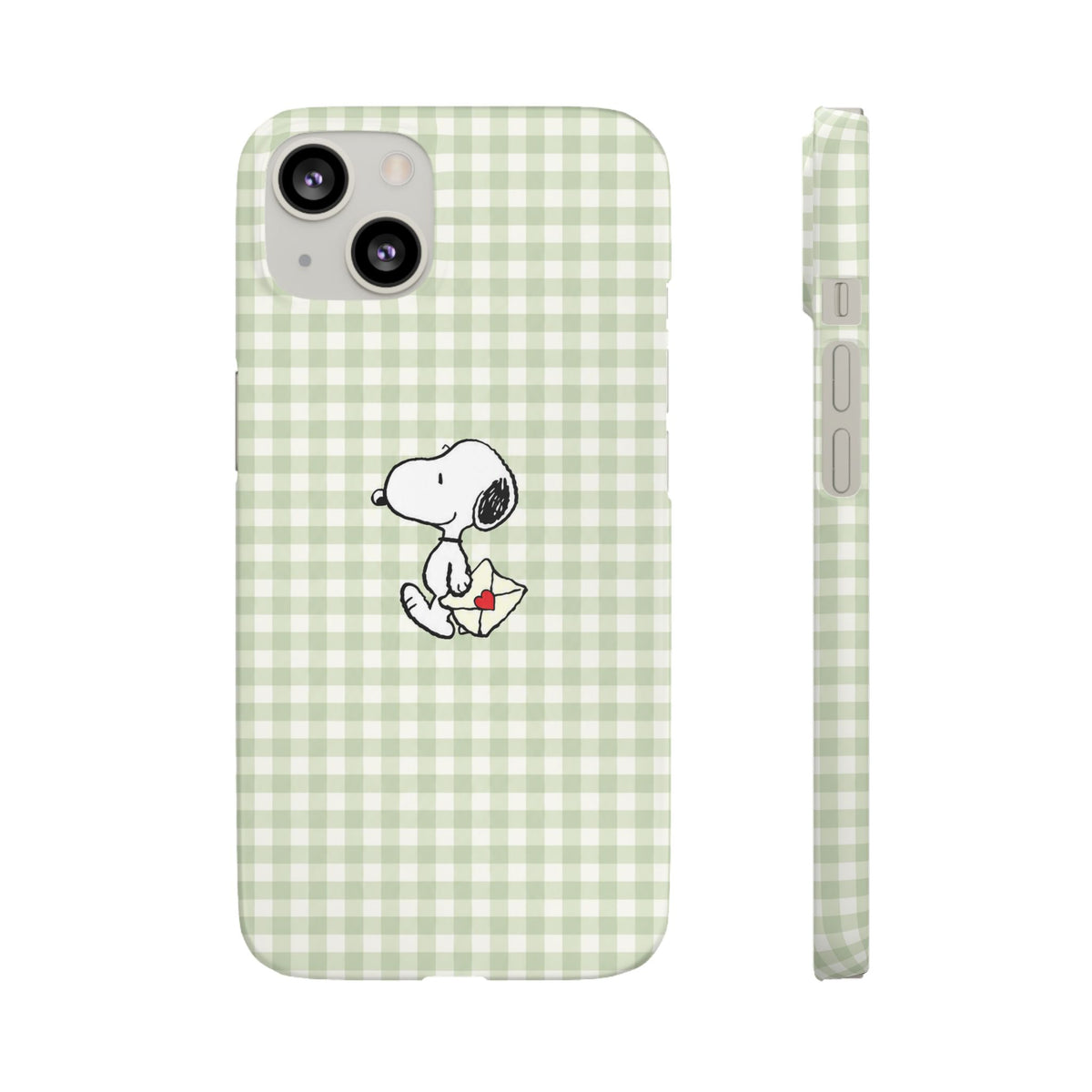SNOOPY ZÖLD KOCKÁS SAMSUNG IPHONE TOK