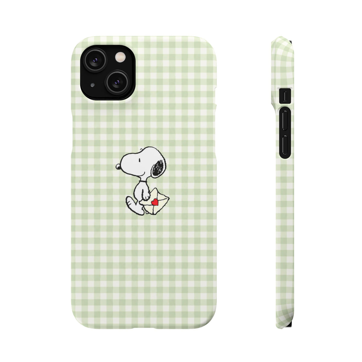 SNOOPY ZÖLD KOCKÁS SAMSUNG IPHONE TOK