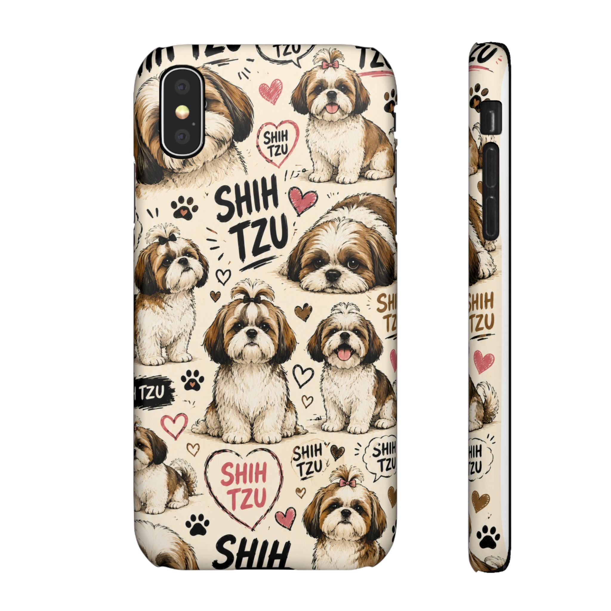 Shih Tzu Phone Case — Cute Dog Pattern Snap Case for Dog Lovers.