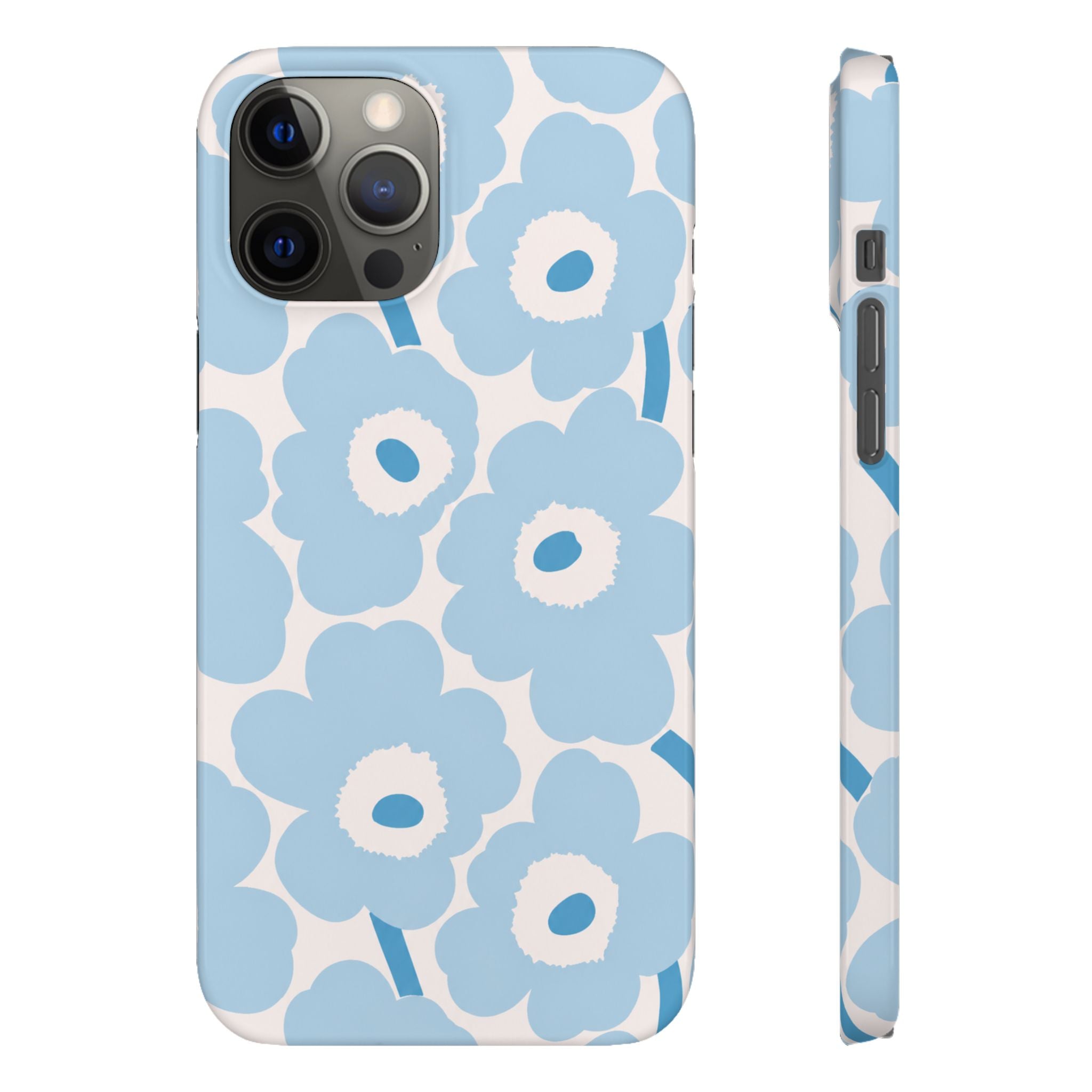 KÉK VIRÁGOS SAMSUNG IPHONE TOK