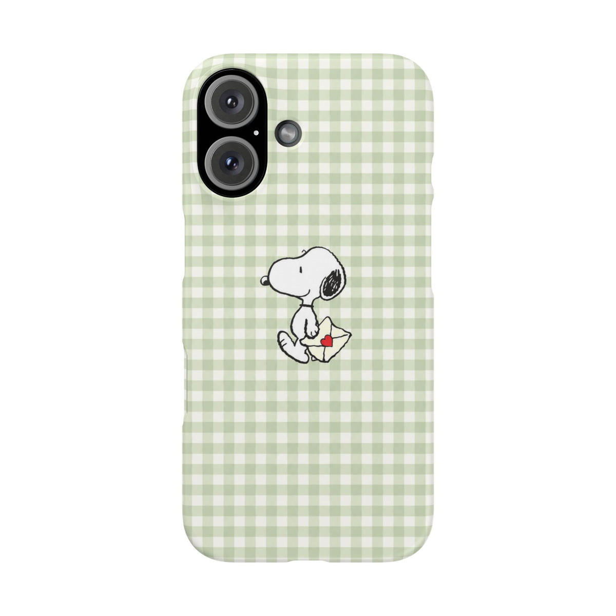 SNOOPY ZÖLD KOCKÁS SAMSUNG IPHONE TOK