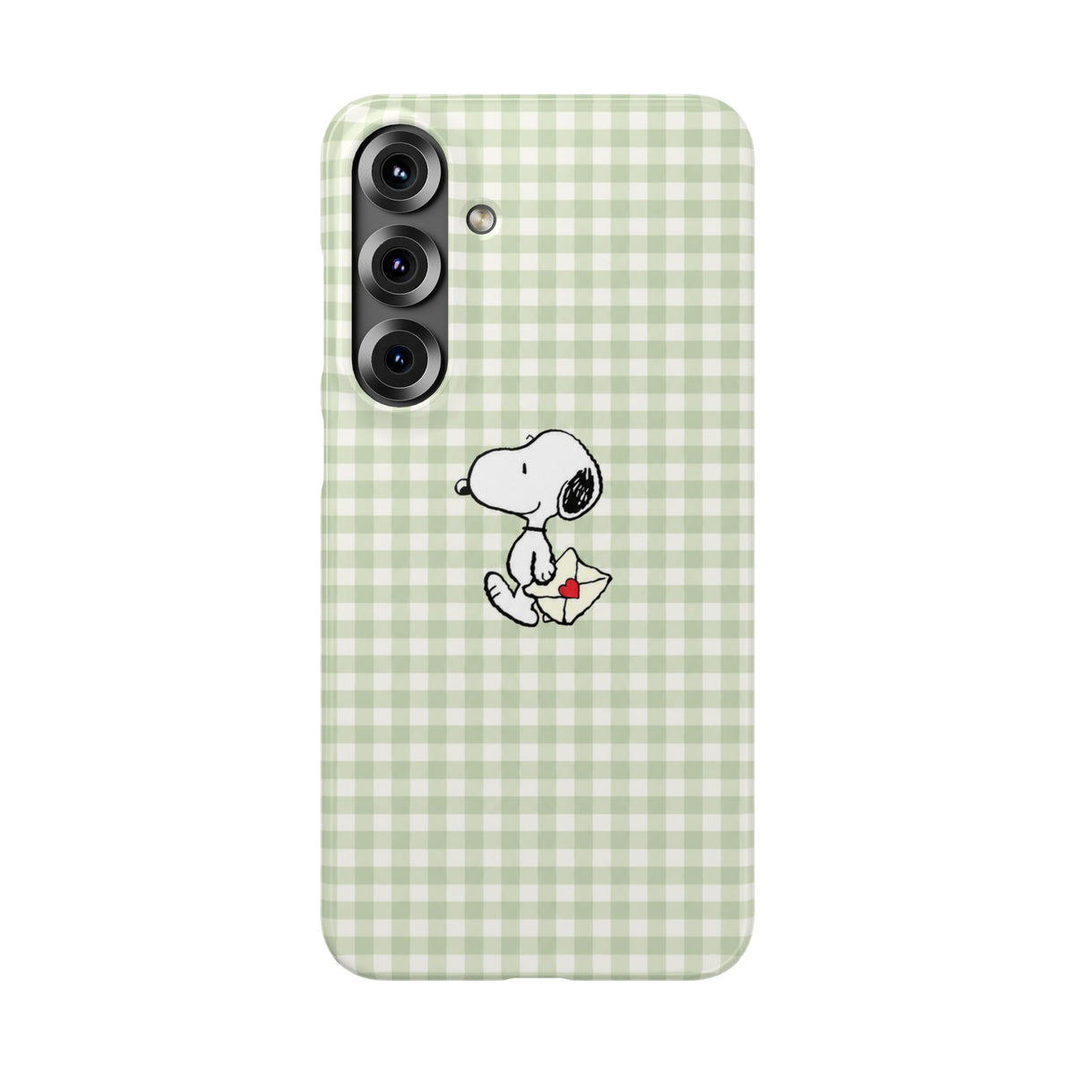 SNOOPY ZÖLD KOCKÁS SAMSUNG IPHONE TOK
