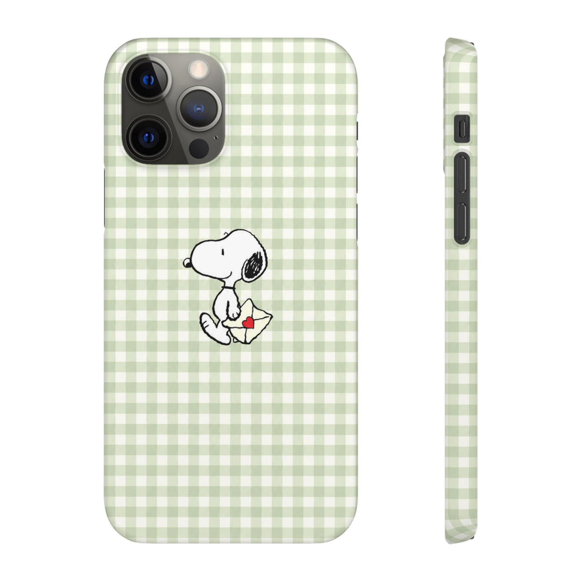 SNOOPY ZÖLD KOCKÁS SAMSUNG IPHONE TOK