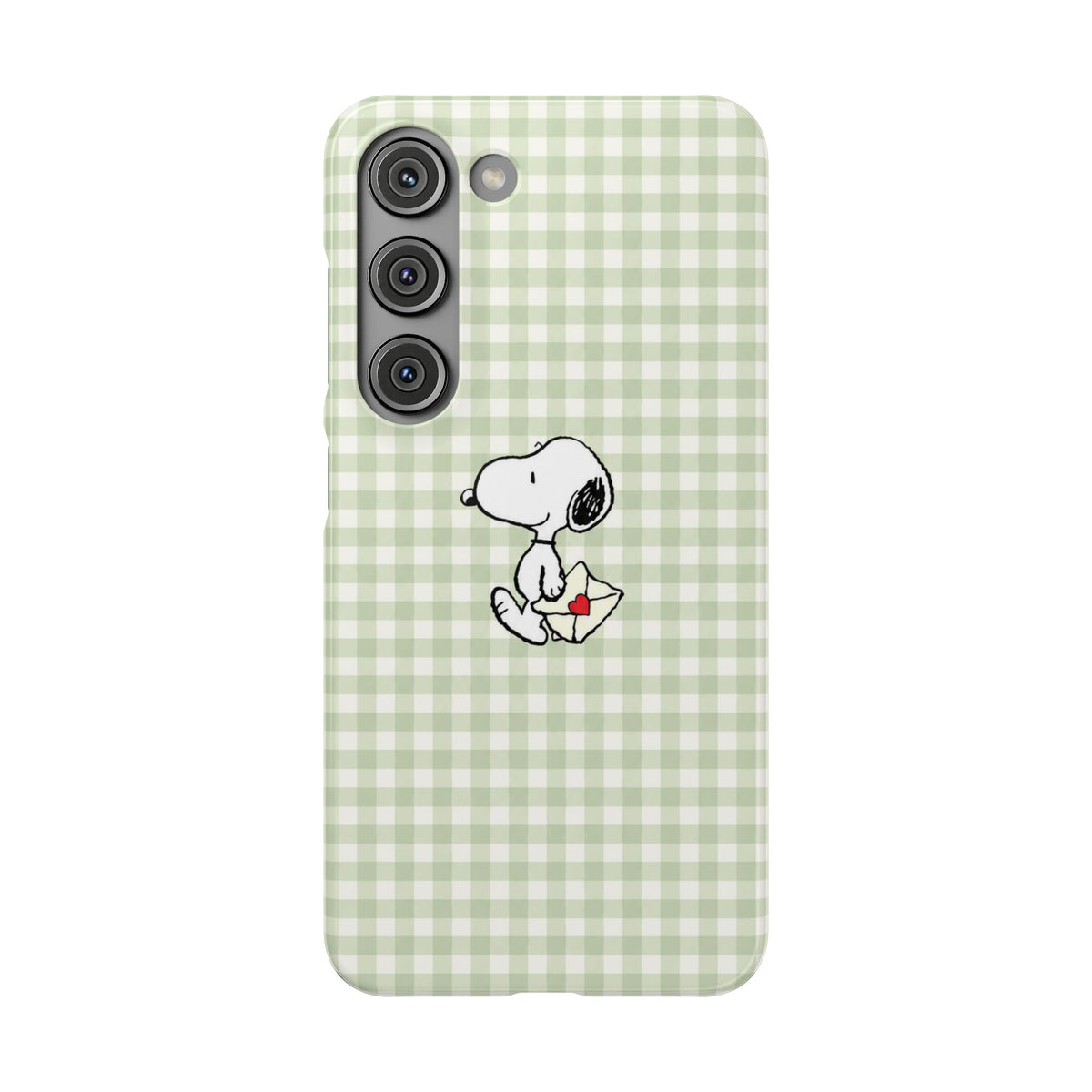 SNOOPY ZÖLD KOCKÁS SAMSUNG IPHONE TOK